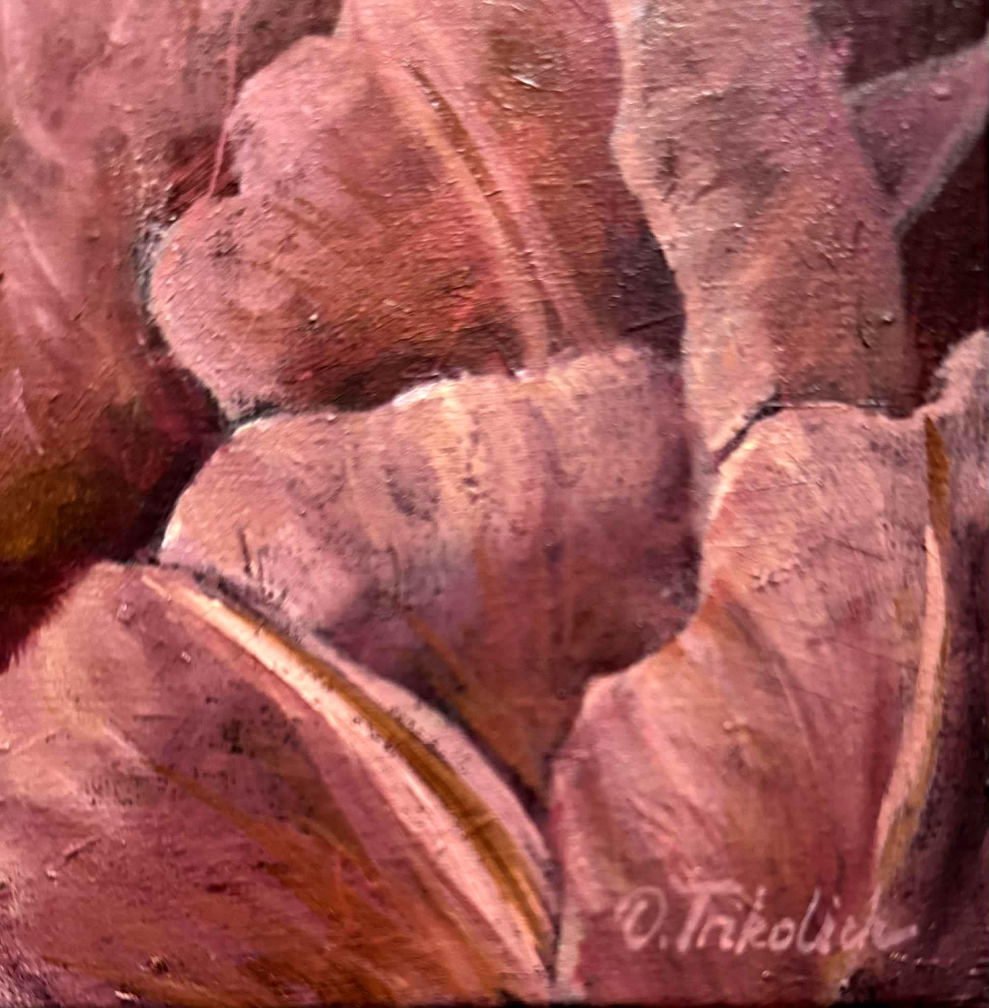 DER PFAD IST IMMER INNERHALB (Braun), Abstract Painting, von Olha Trikolich 