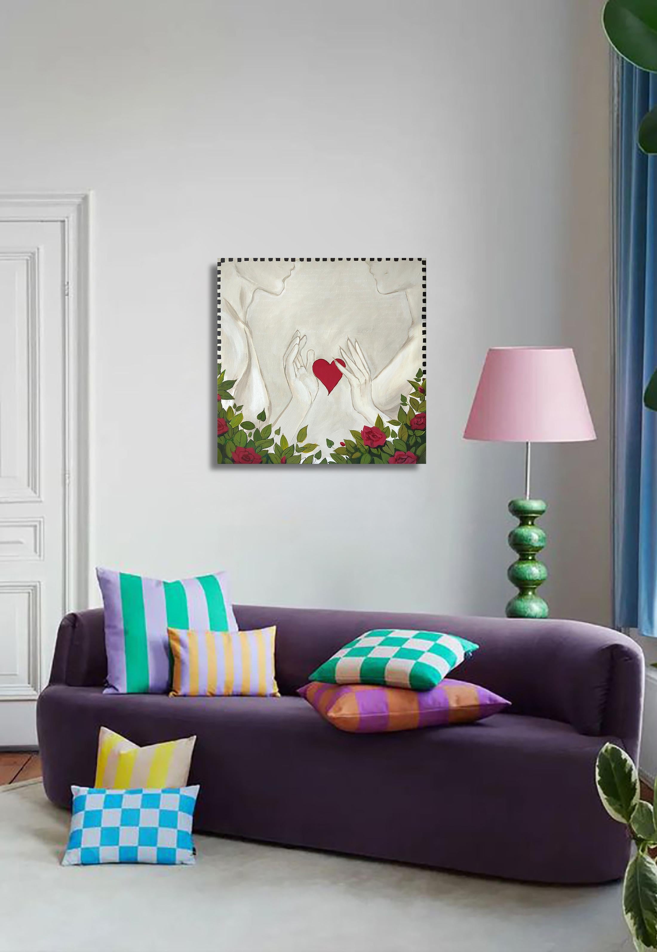 Dieses Gemälde symbolisiert die Gegenseitigkeit in Beziehungen und unterstreicht, dass wahre Liebe ohne die Zusammenarbeit und den gleichberechtigten Beitrag beider Partner nicht existieren kann. Sie veranschaulicht das Konzept der Liebe als
