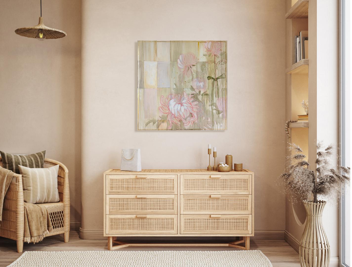 Chrysanthemums - Painting by Olha Vlasova