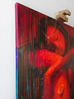 "Dream", pittura figurativa al neon di Olha Vlasova