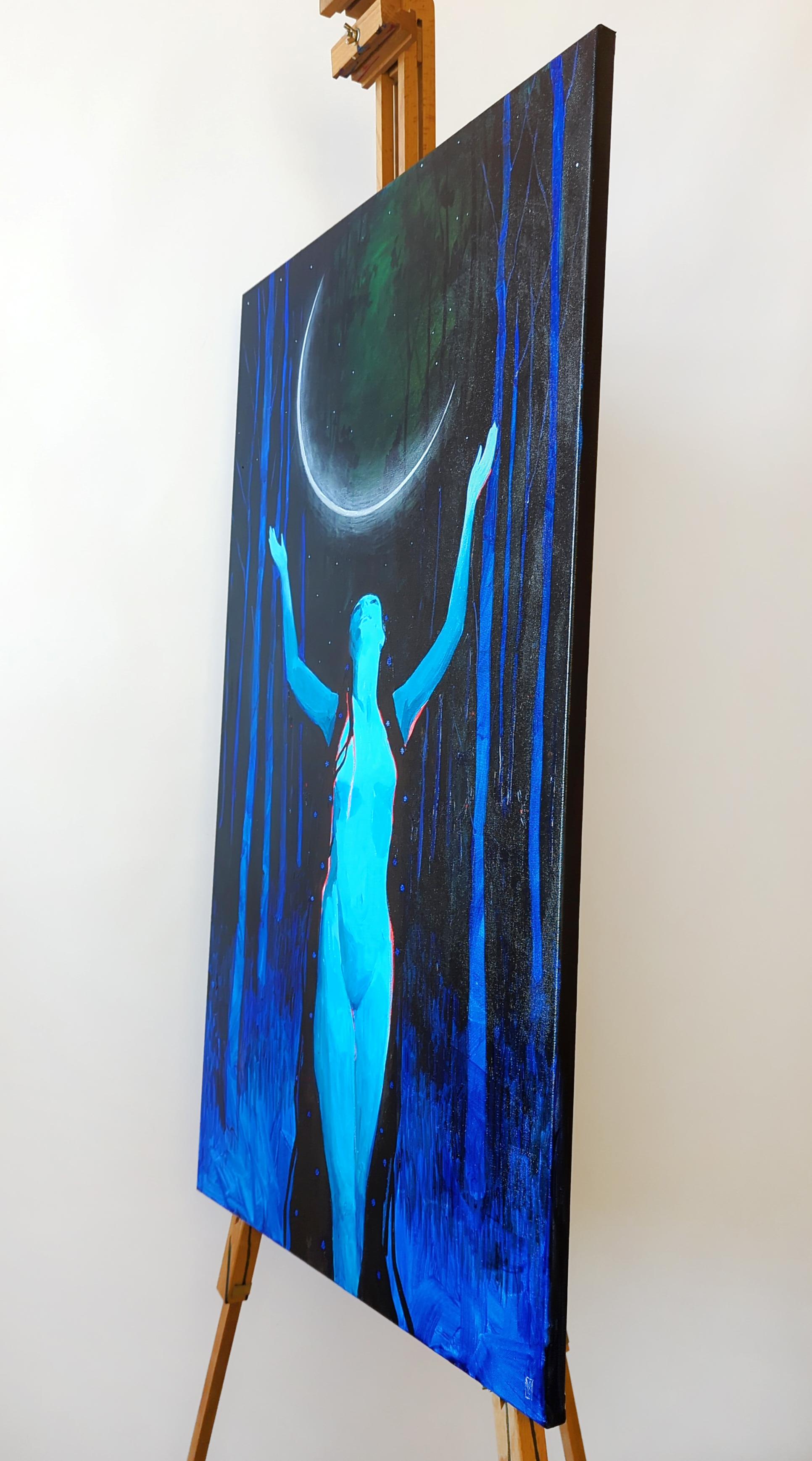 Eclipse, Melancholy serie - Painting by Olha Vlasova