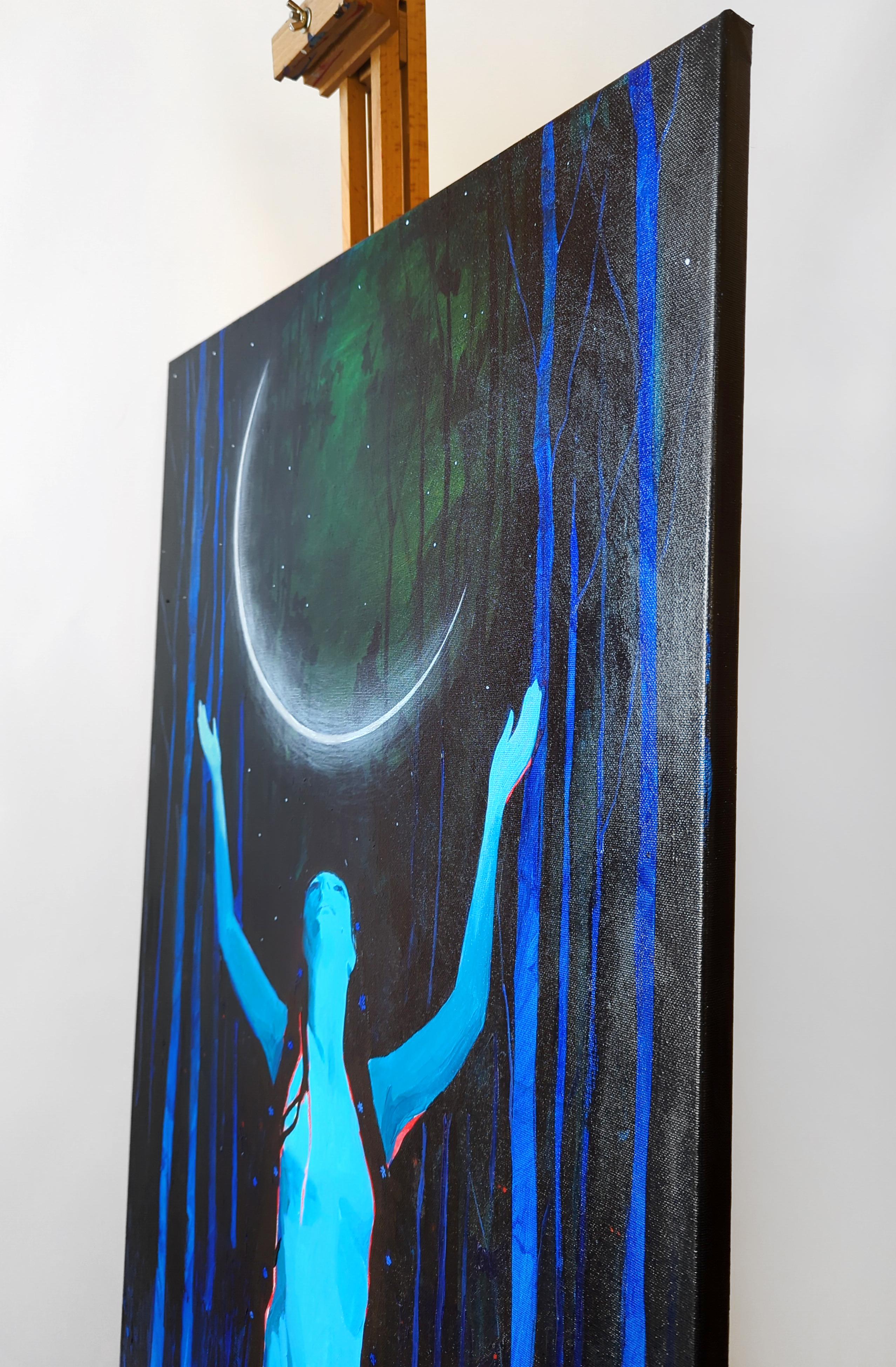 The Eclipse, serie Melancholia - Painting Contemporaneo di Olha Vlasova