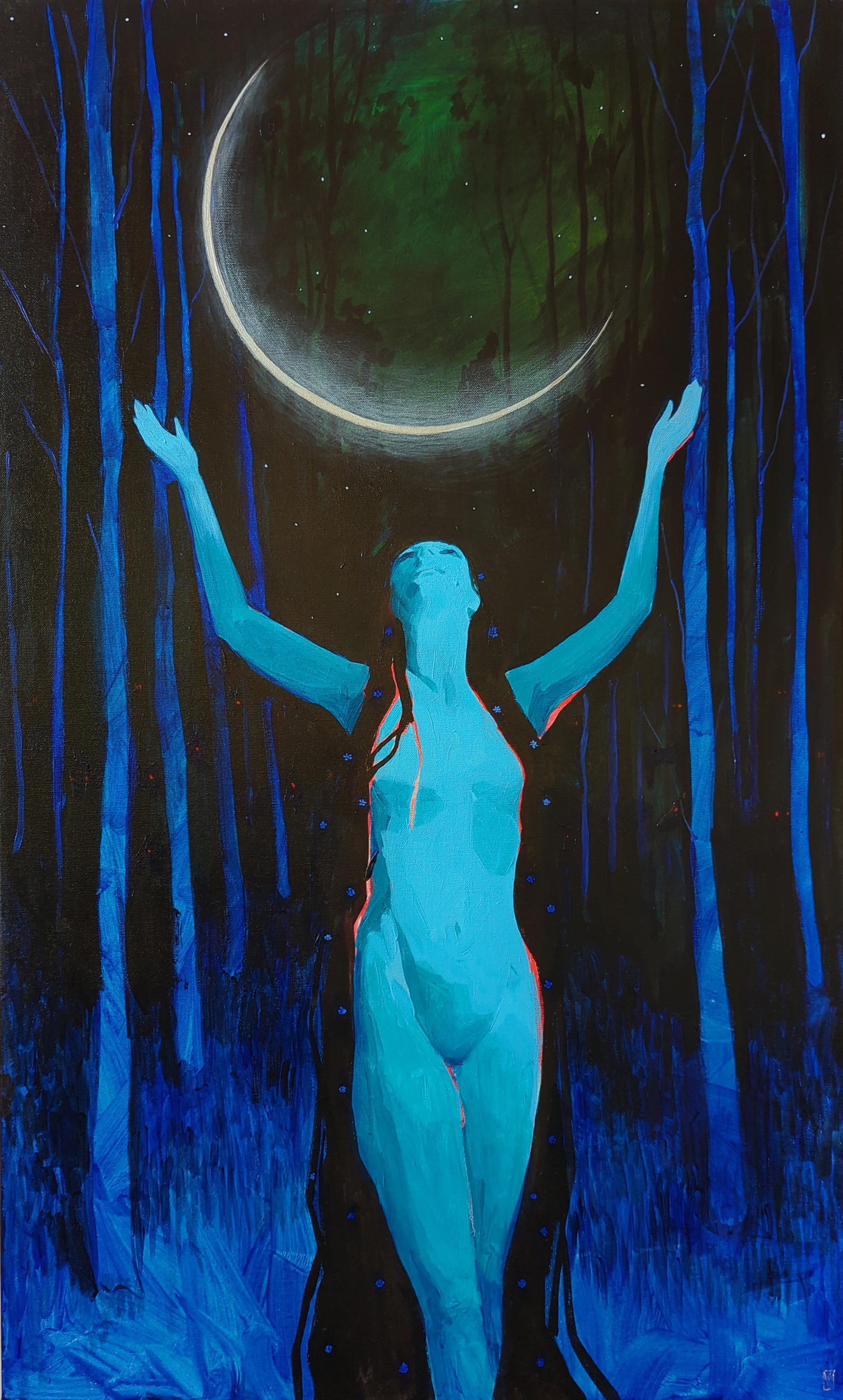 Olha Vlasova Nude Painting - Eclipse, Melancholy serie