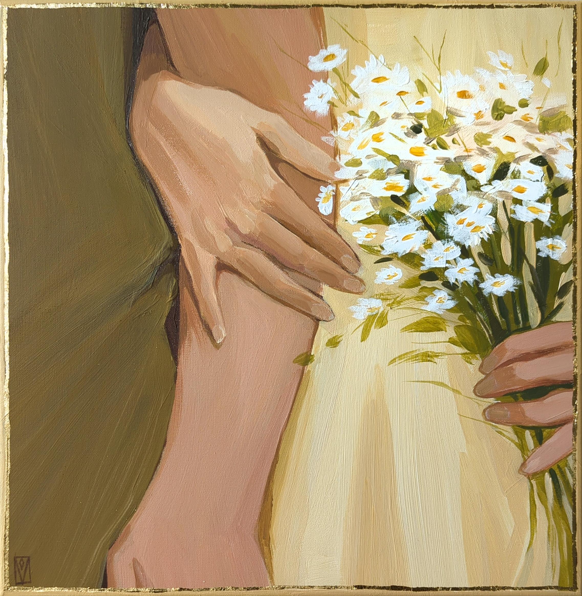 Figurative Painting de Olha Vlasova - Primera cita. Serie "Momentos