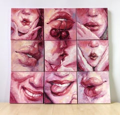 Flirt, set of 9 separate paintings