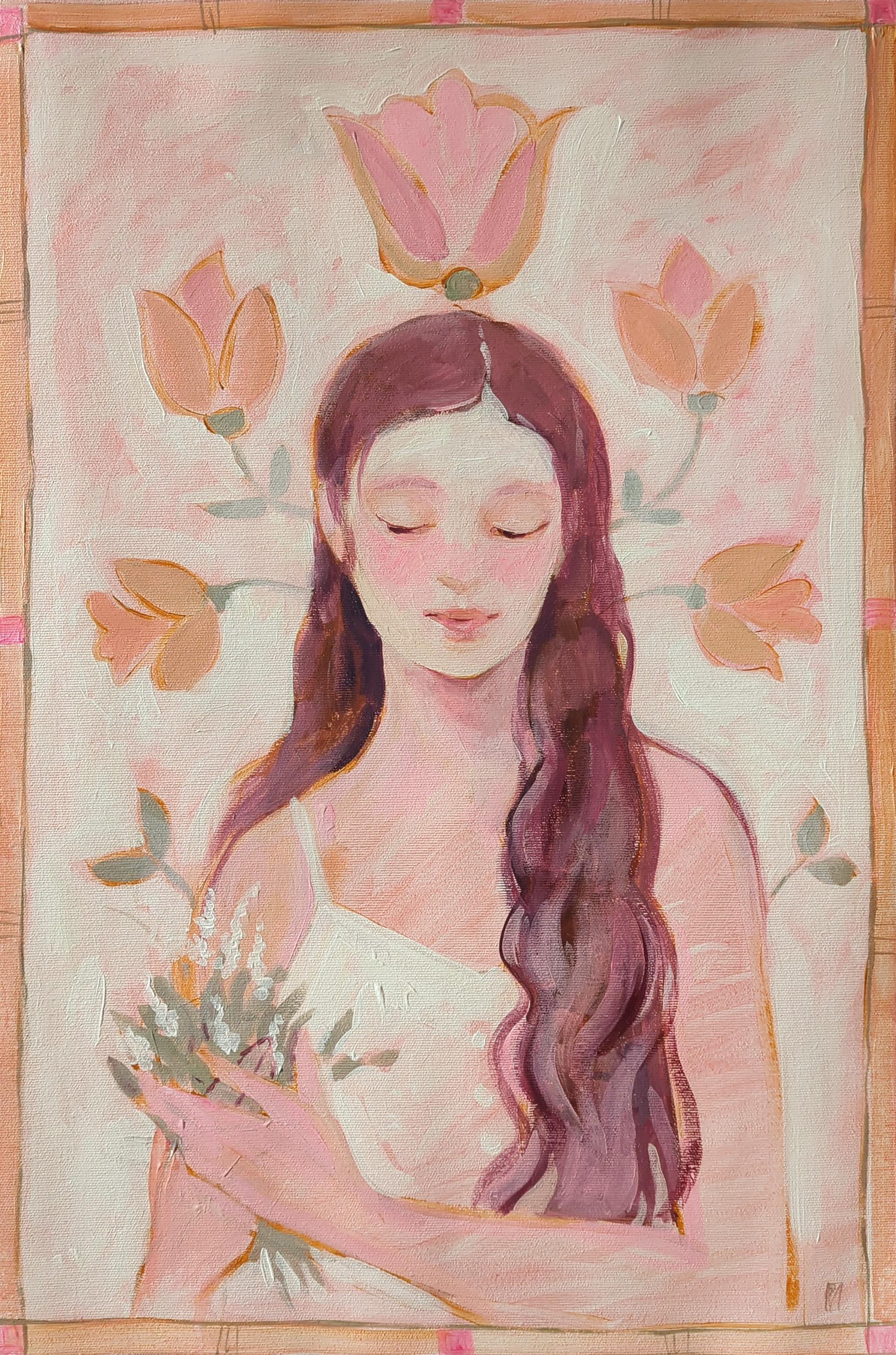 Ragazza con bouquet, serie Primavera