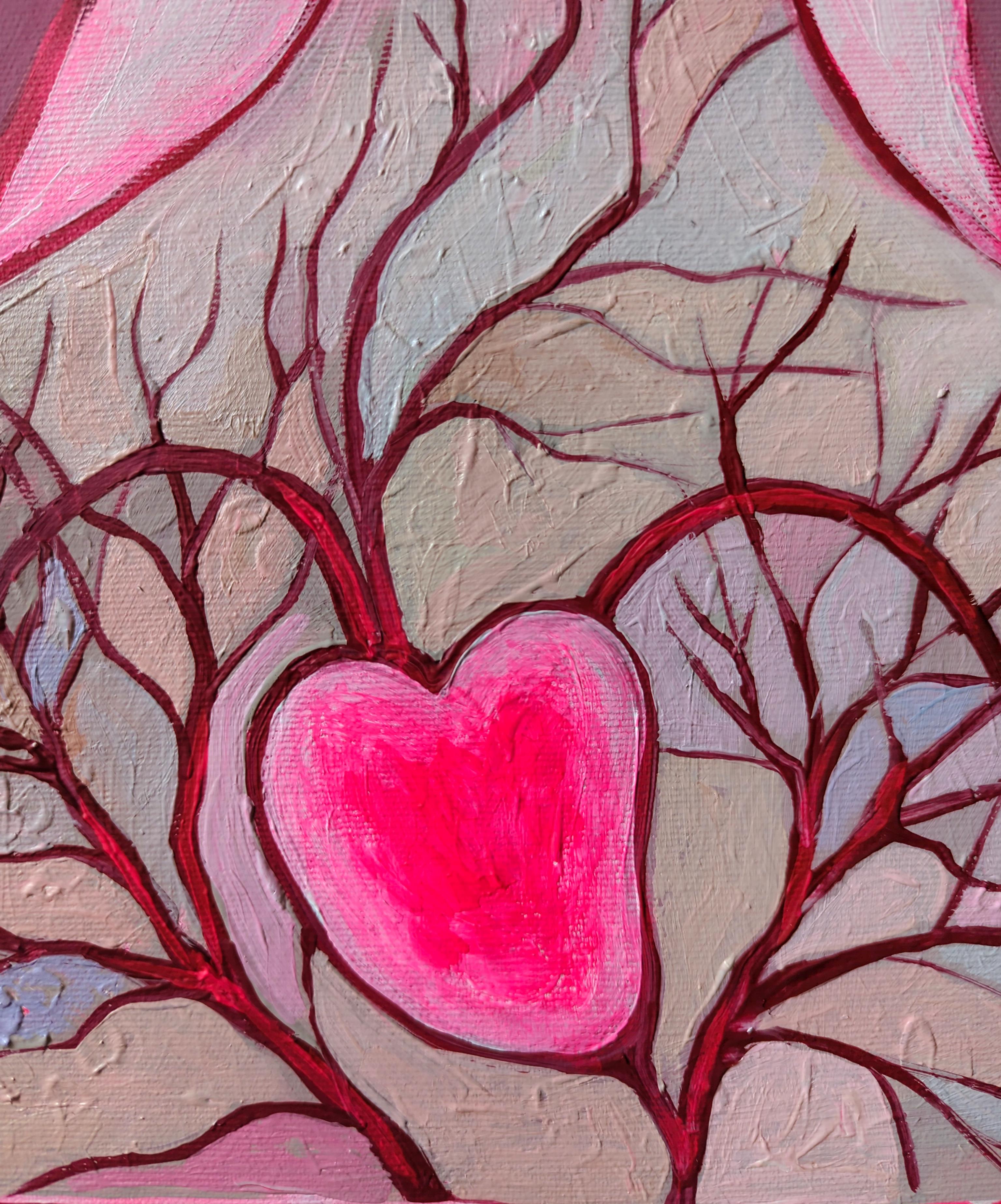 Heartbeat, Spring serie - Contemporary Painting by Olha Vlasova
