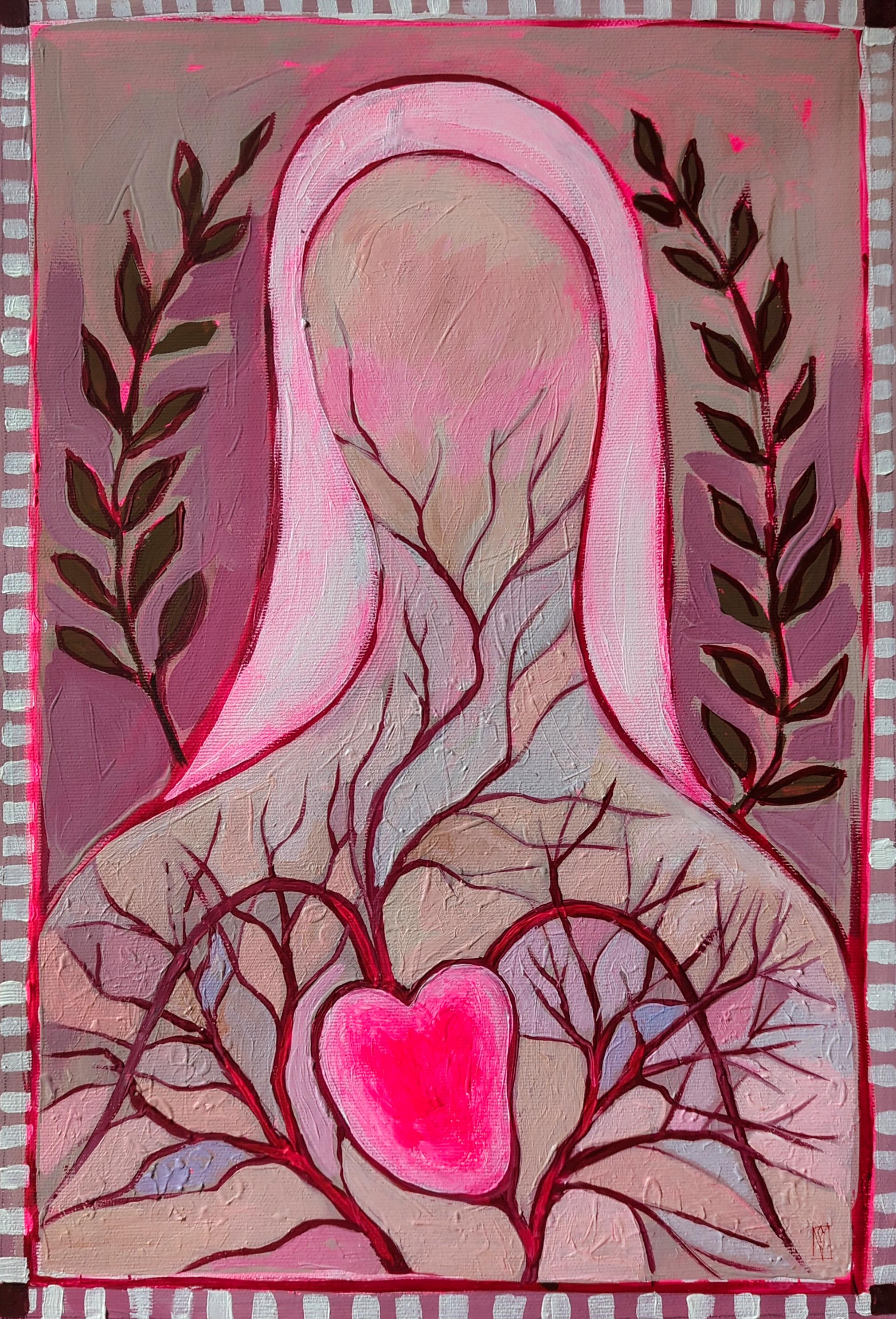 Olha Vlasova Interior Painting - Heartbeat, Spring serie