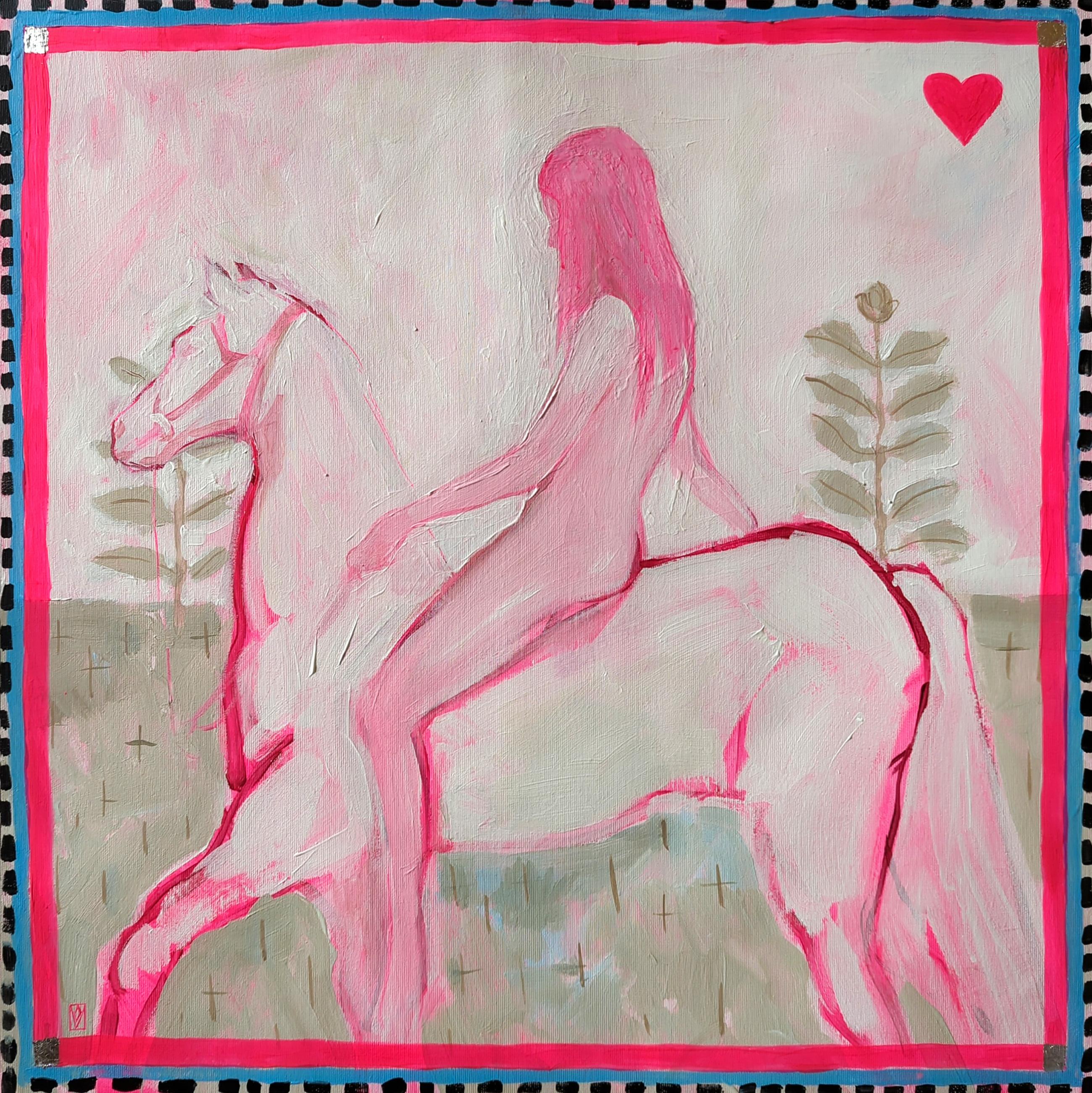 Olha Vlasova Interior Painting - Horsewoman, Spring serie