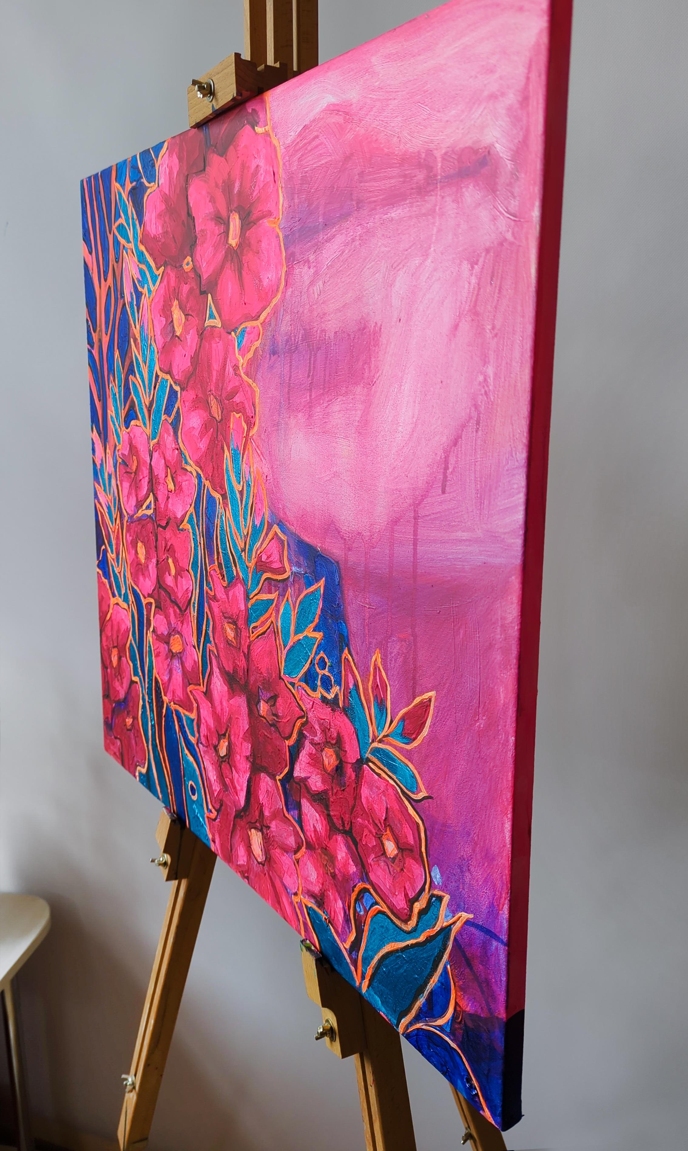 „Joyful calm“ Neongemälde von Olha Vlasova im Angebot 11