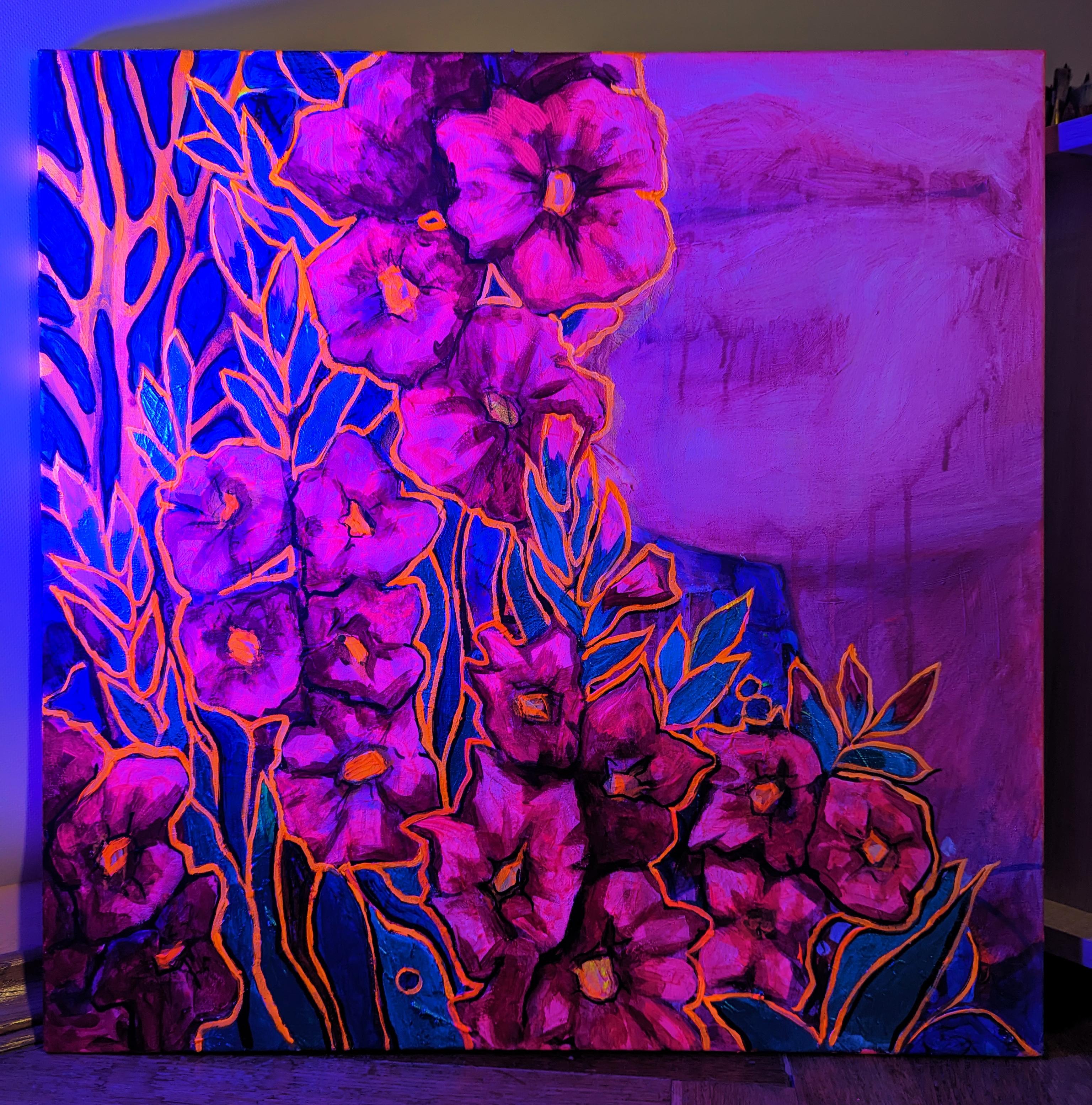 „Joyful calm“ Neongemälde von Olha Vlasova im Angebot 15