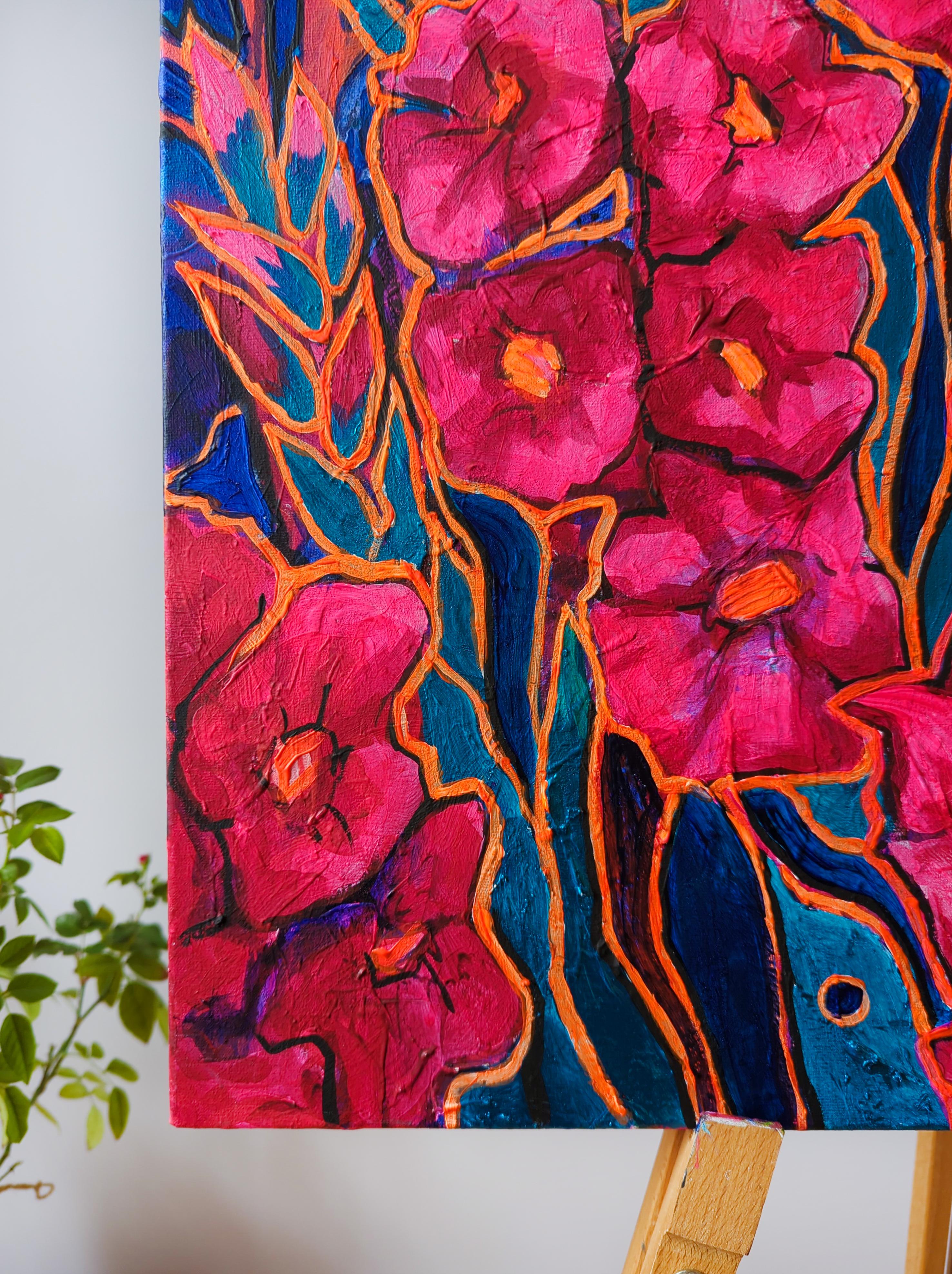 „Joyful calm“ Neongemälde von Olha Vlasova im Angebot 2