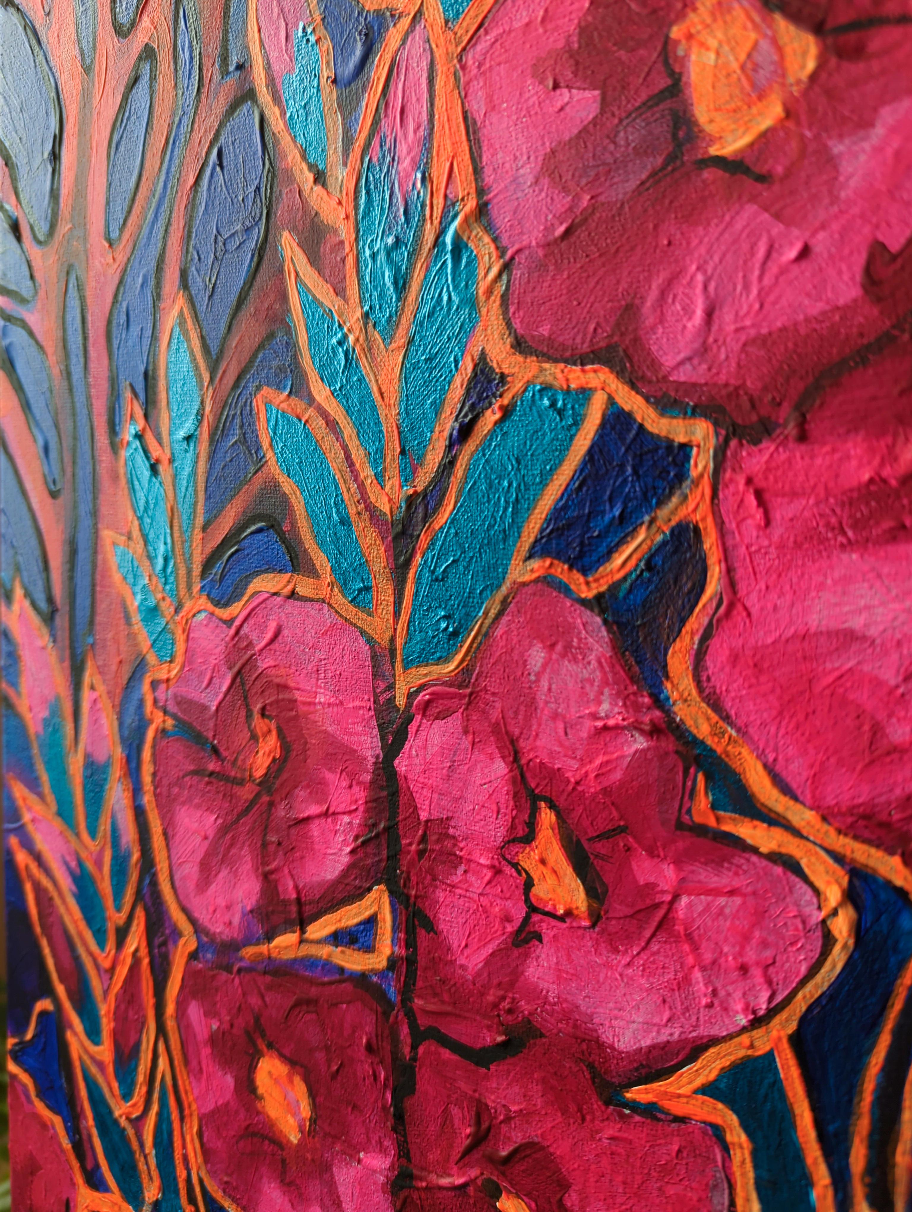 „Joyful calm“ Neongemälde von Olha Vlasova im Angebot 7