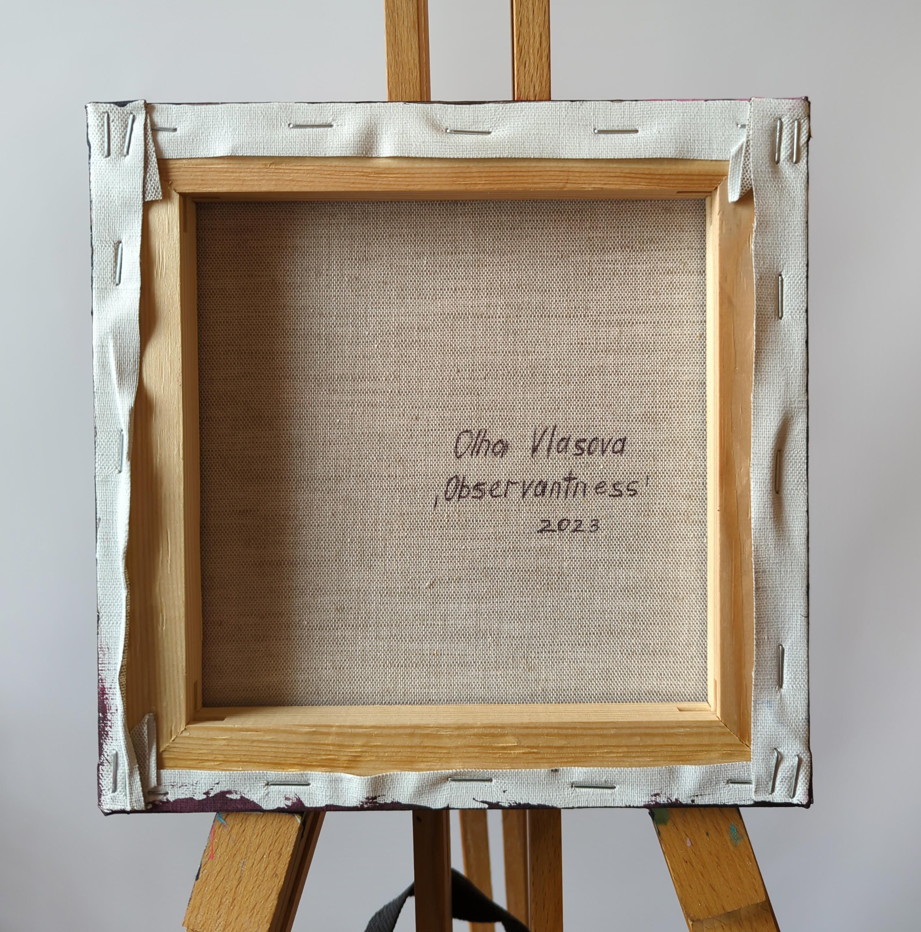 „Observatness“ funkelndes Gemälde von Olha Vlasova im Angebot 12