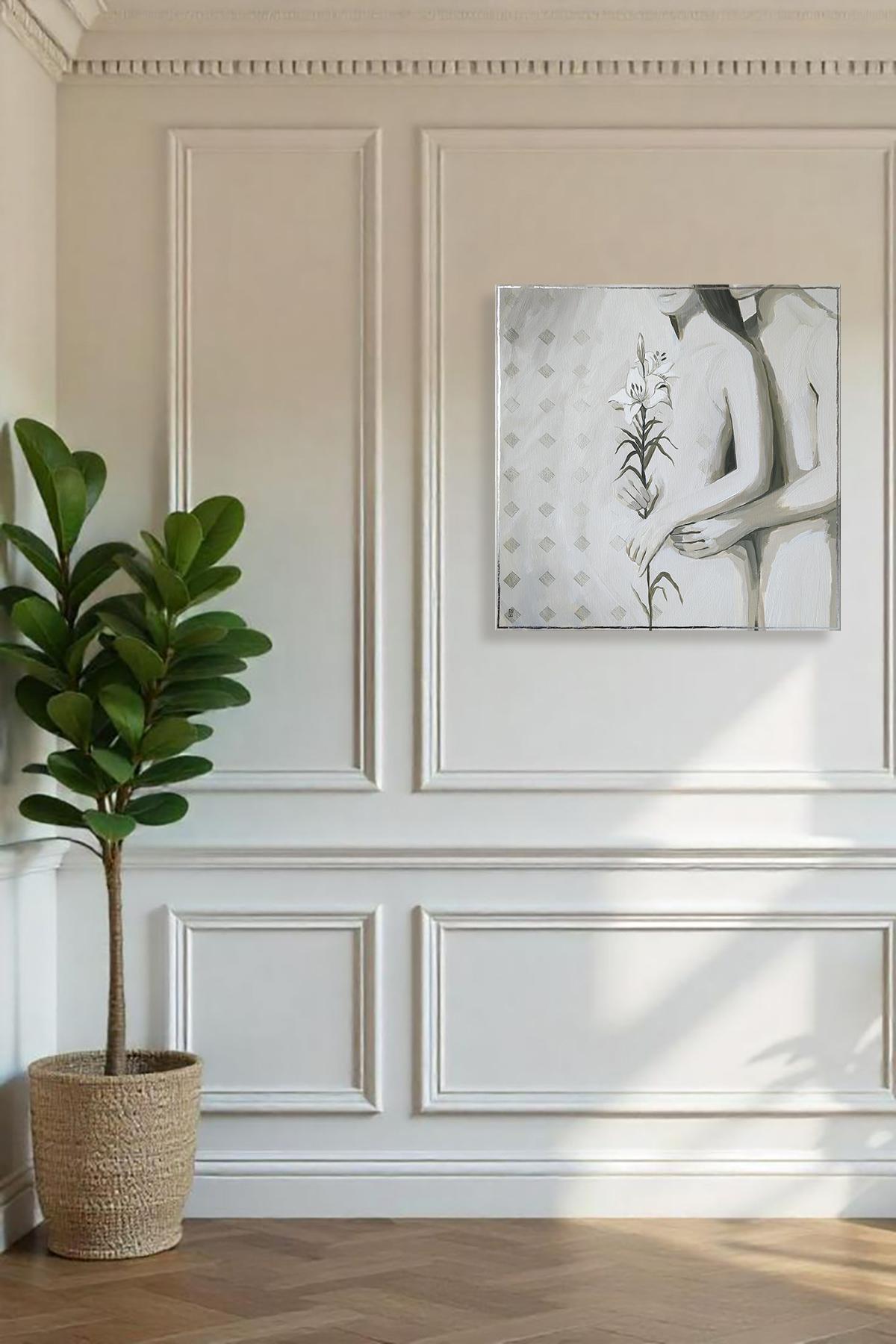 Pure intimacy, Romanticization series - Painting by Olha Vlasova