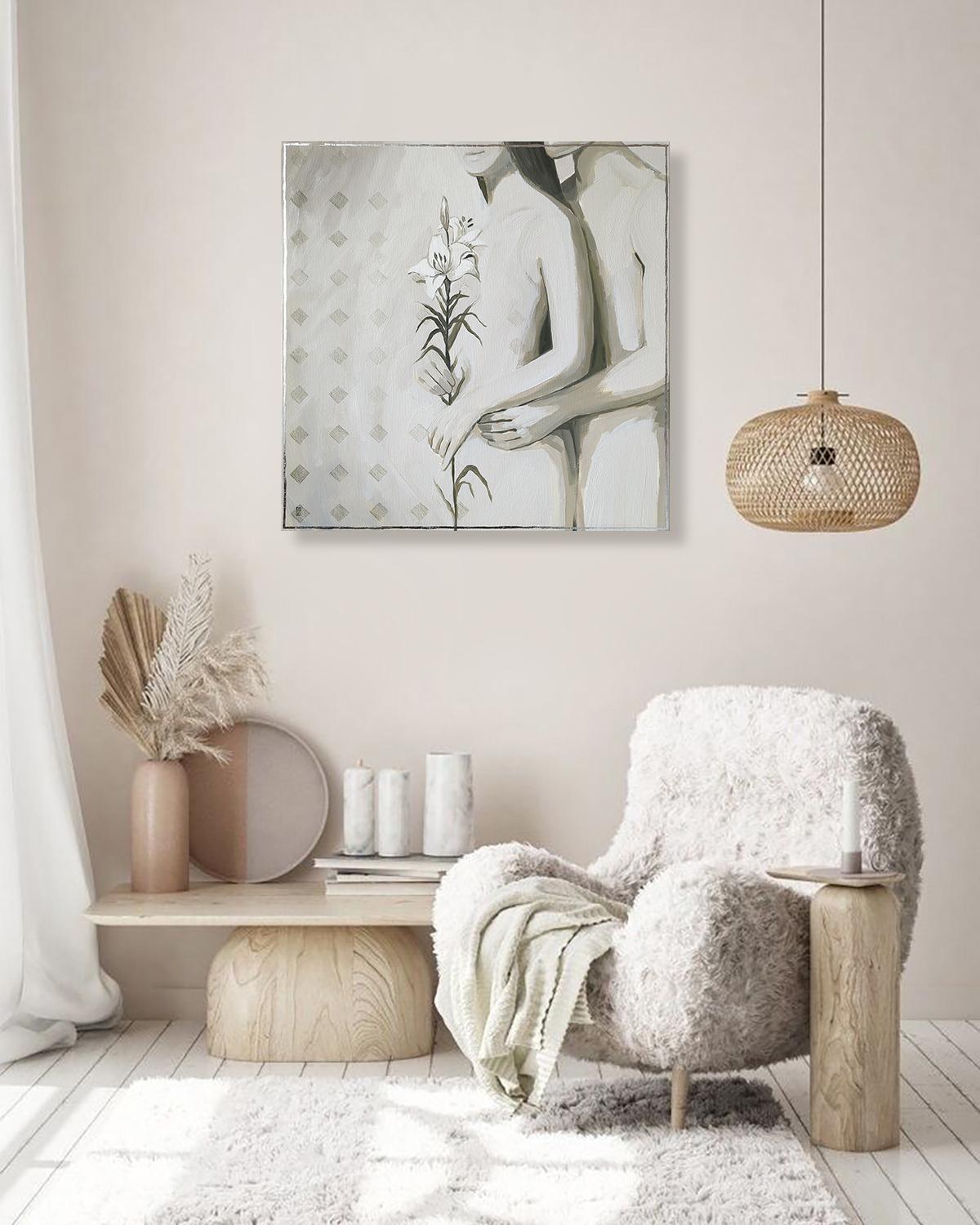 Pure intimacy, Romanticization series - Contemporary Painting by Olha Vlasova