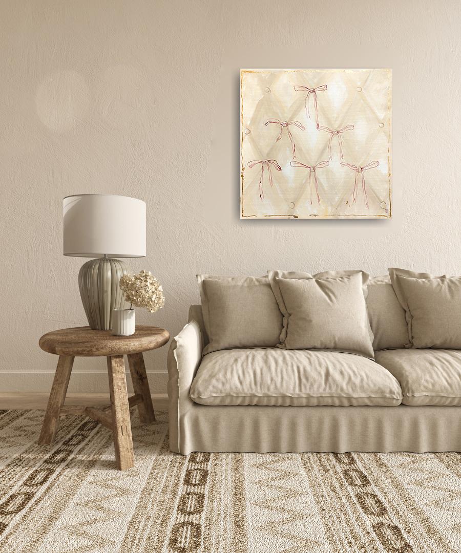 Nastri - Abstract Painting Beige di Olha Vlasova
