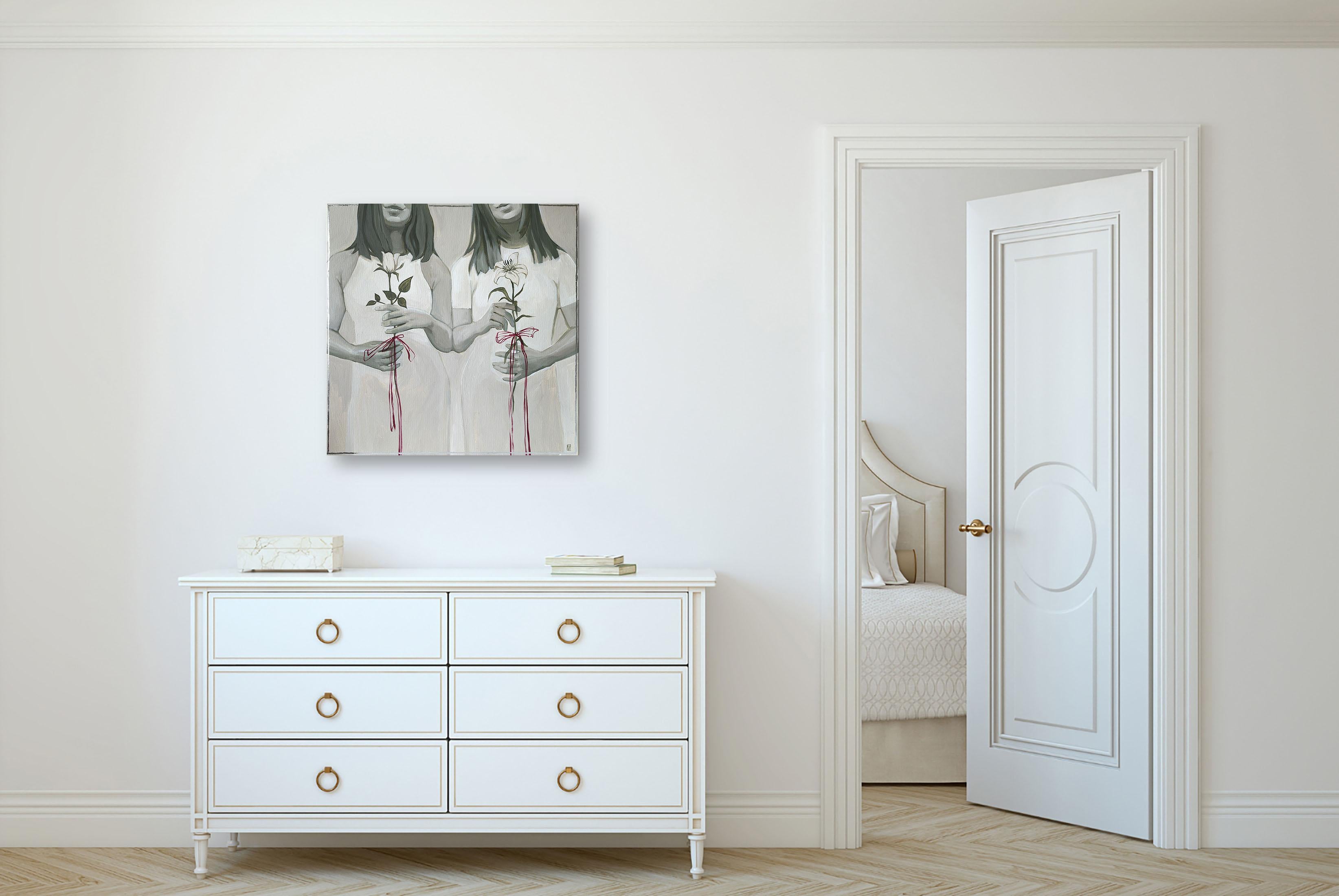 Cette peinture met en évidence le fait que des personnes issues d'une même famille - sœurs ou même jumelles - peuvent avoir des personnalités complètement différentes. C'est une histoire sur le caractère unique de chaque personne : reconnaître les