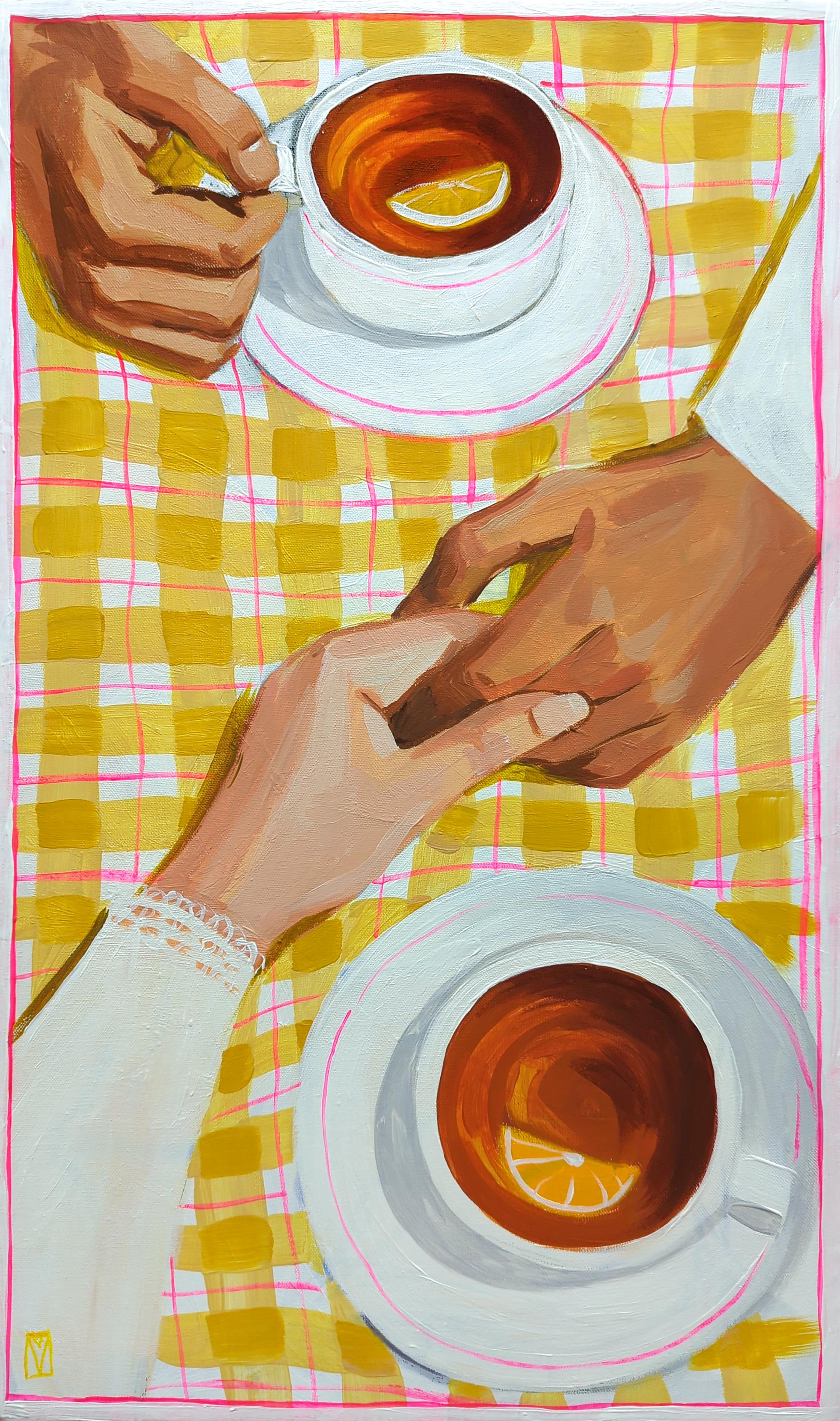 Olha Vlasova Interior Painting - Tea time, Sweet Home series