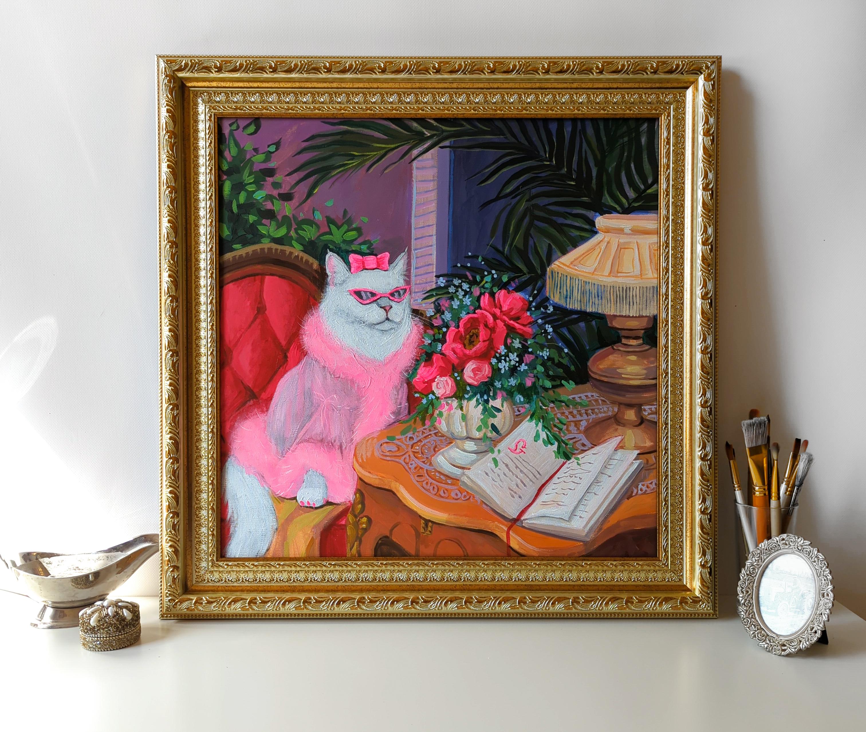 La Reina, serie Vacaciones en la Isla Feliz - Painting de Olha Vlasova