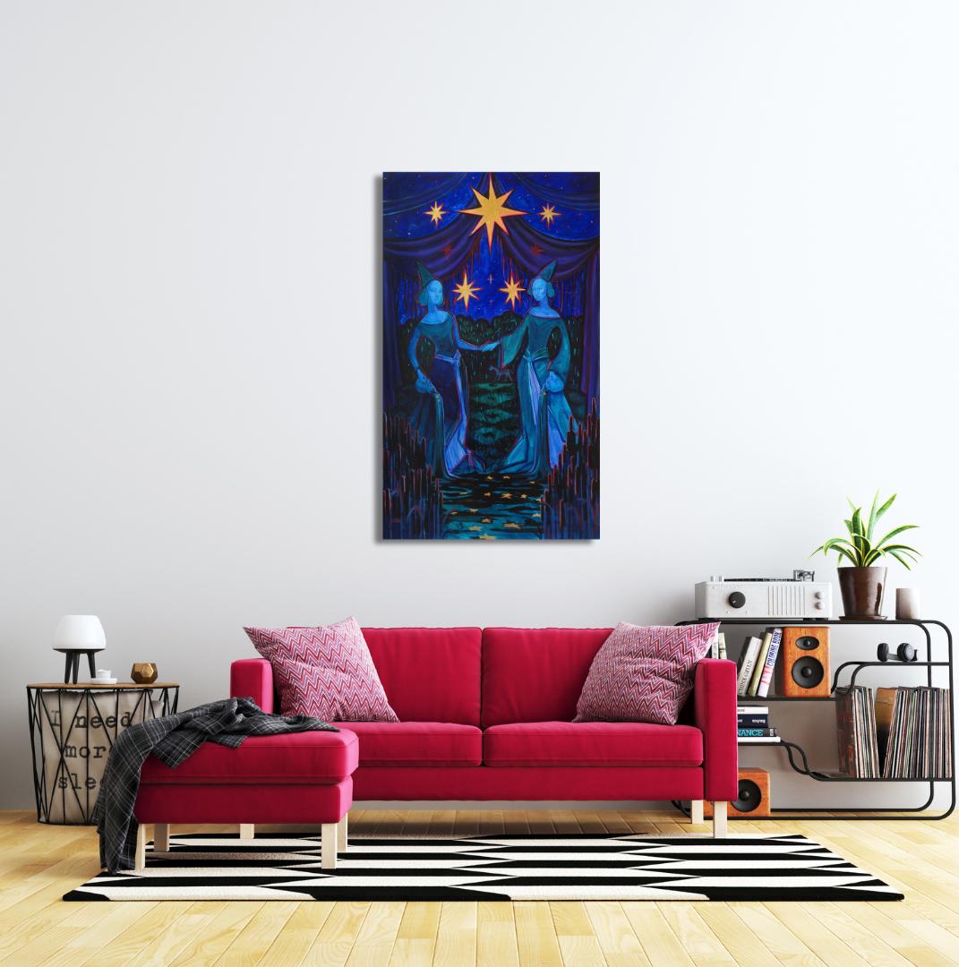 „Der Stern“, figuratives Tarot-Gemälde von Olha Vlasova im Angebot 17