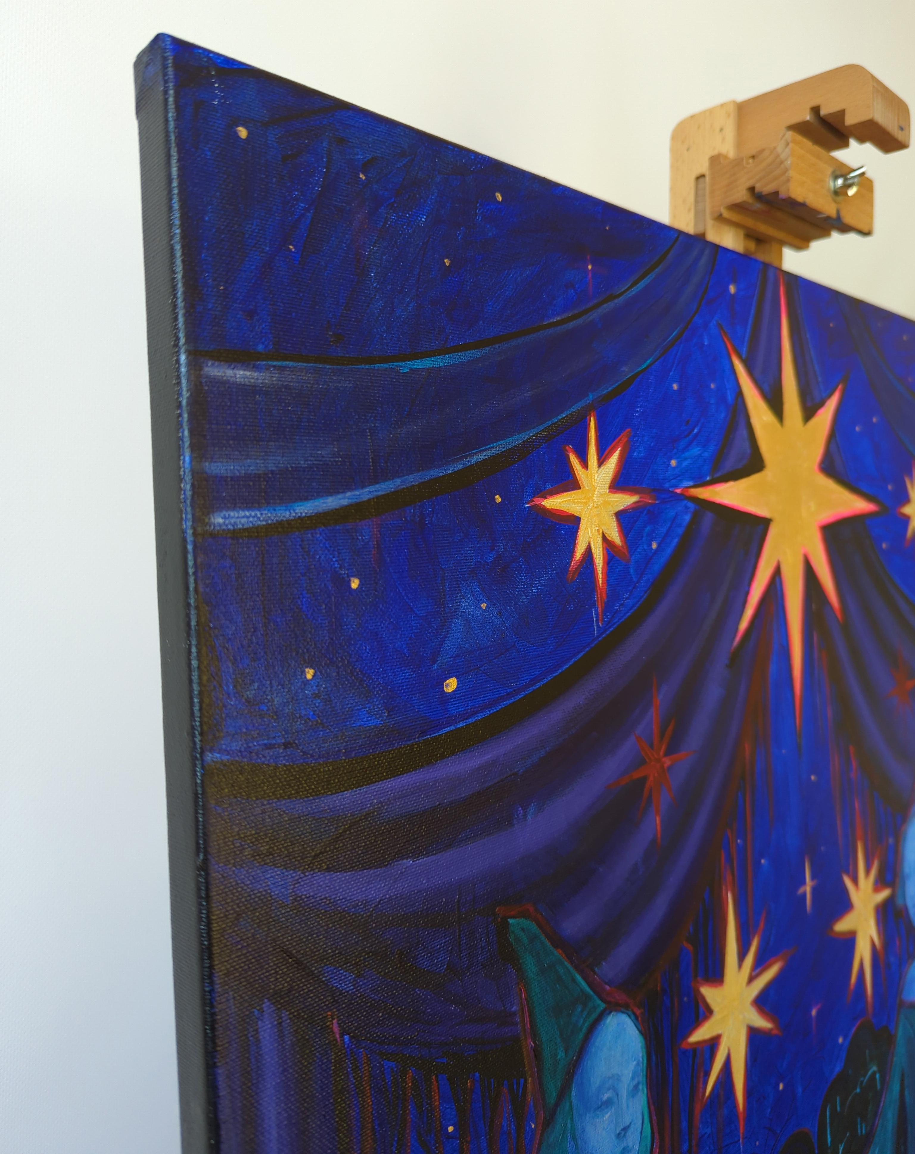 „Der Stern“, figuratives Tarot-Gemälde von Olha Vlasova im Angebot 7