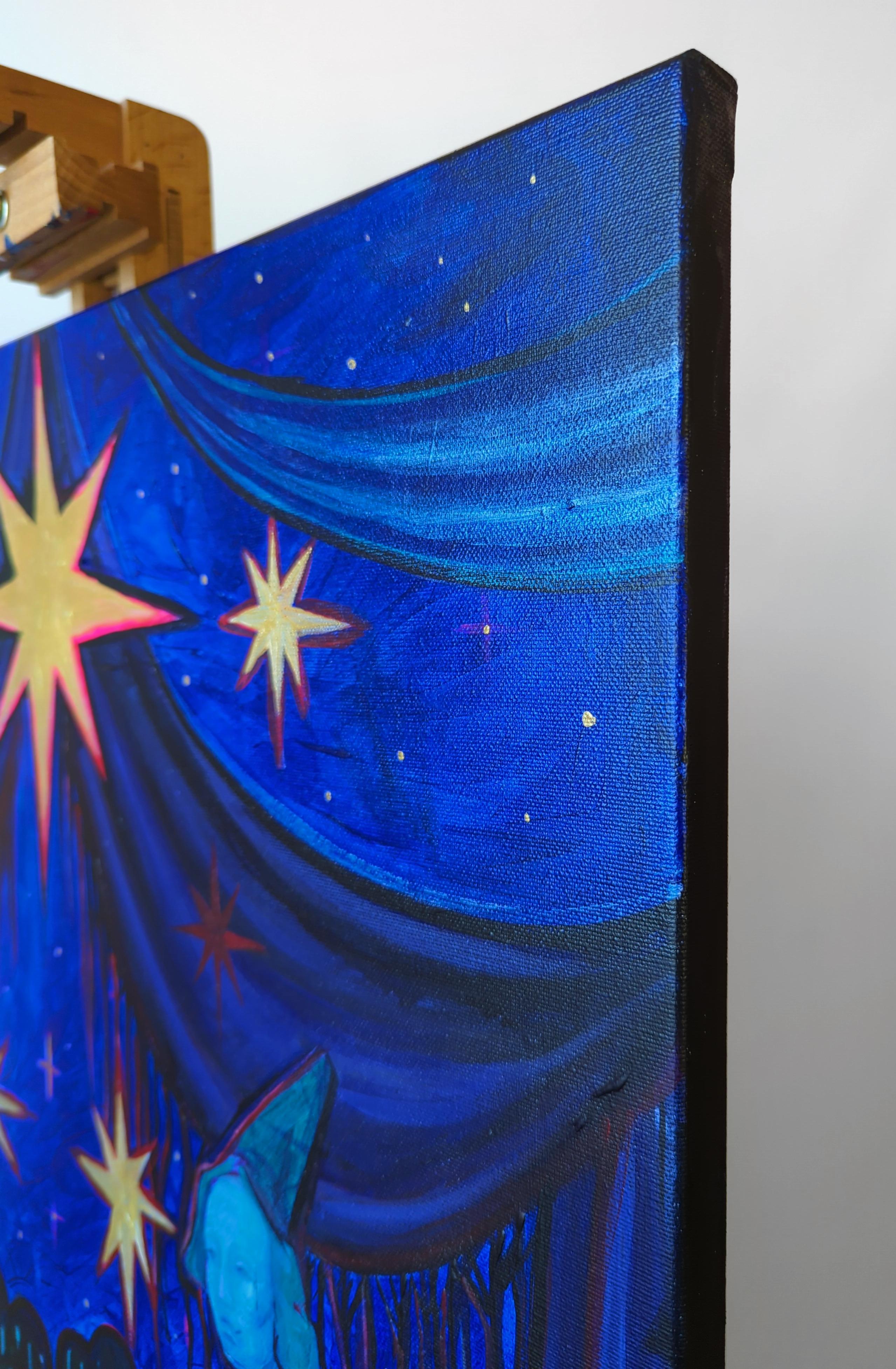 „Der Stern“, figuratives Tarot-Gemälde von Olha Vlasova im Angebot 8