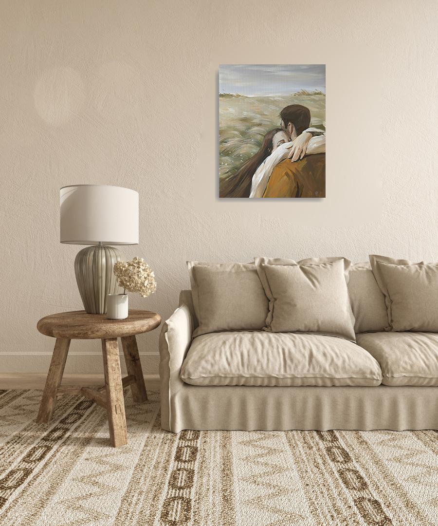 Viento cálido, serie Sombras de amor - Painting Contemporáneo de Olha Vlasova