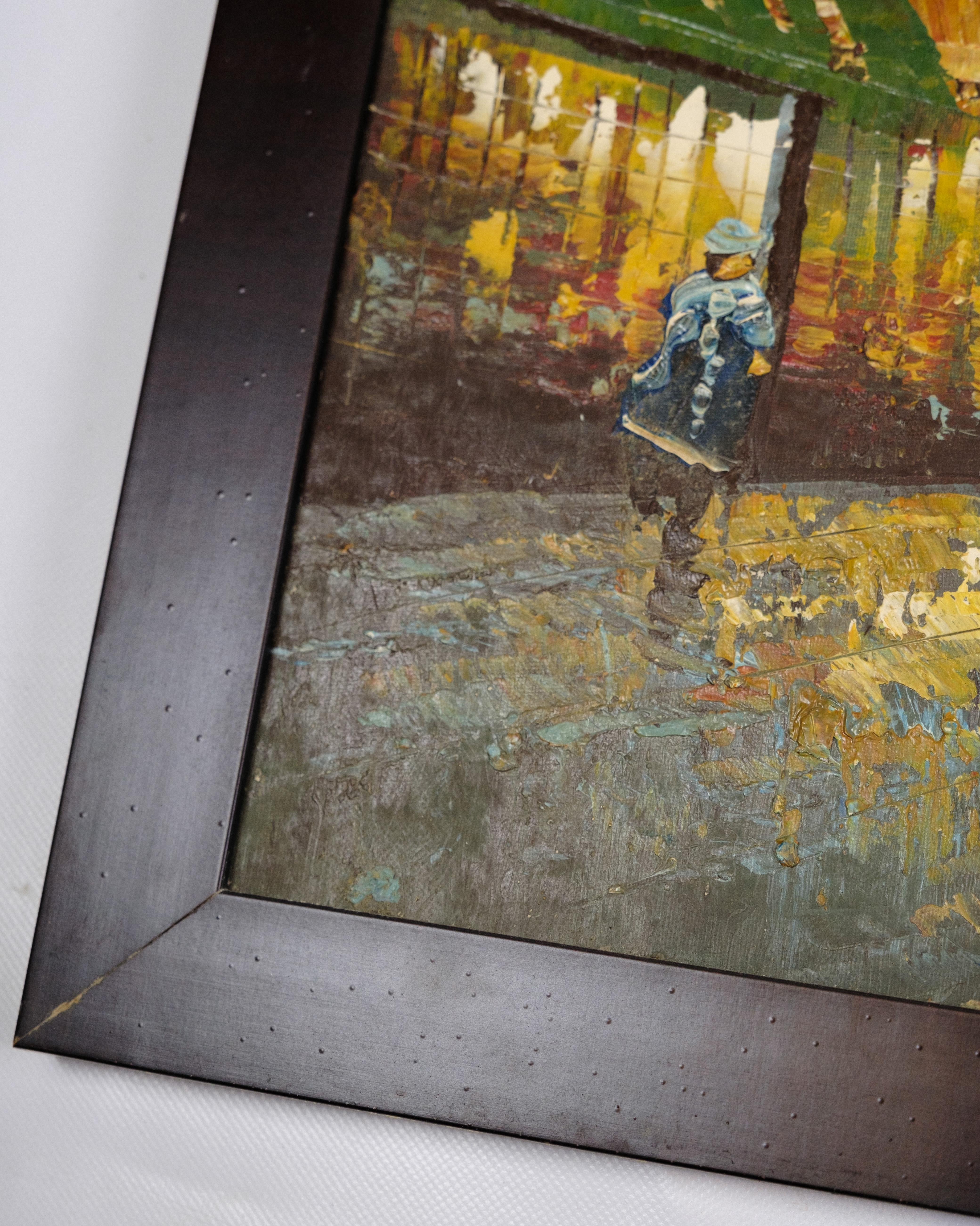 Oli, Gemälde auf Leinwand mit Holzrahmen (Dänisch) im Angebot