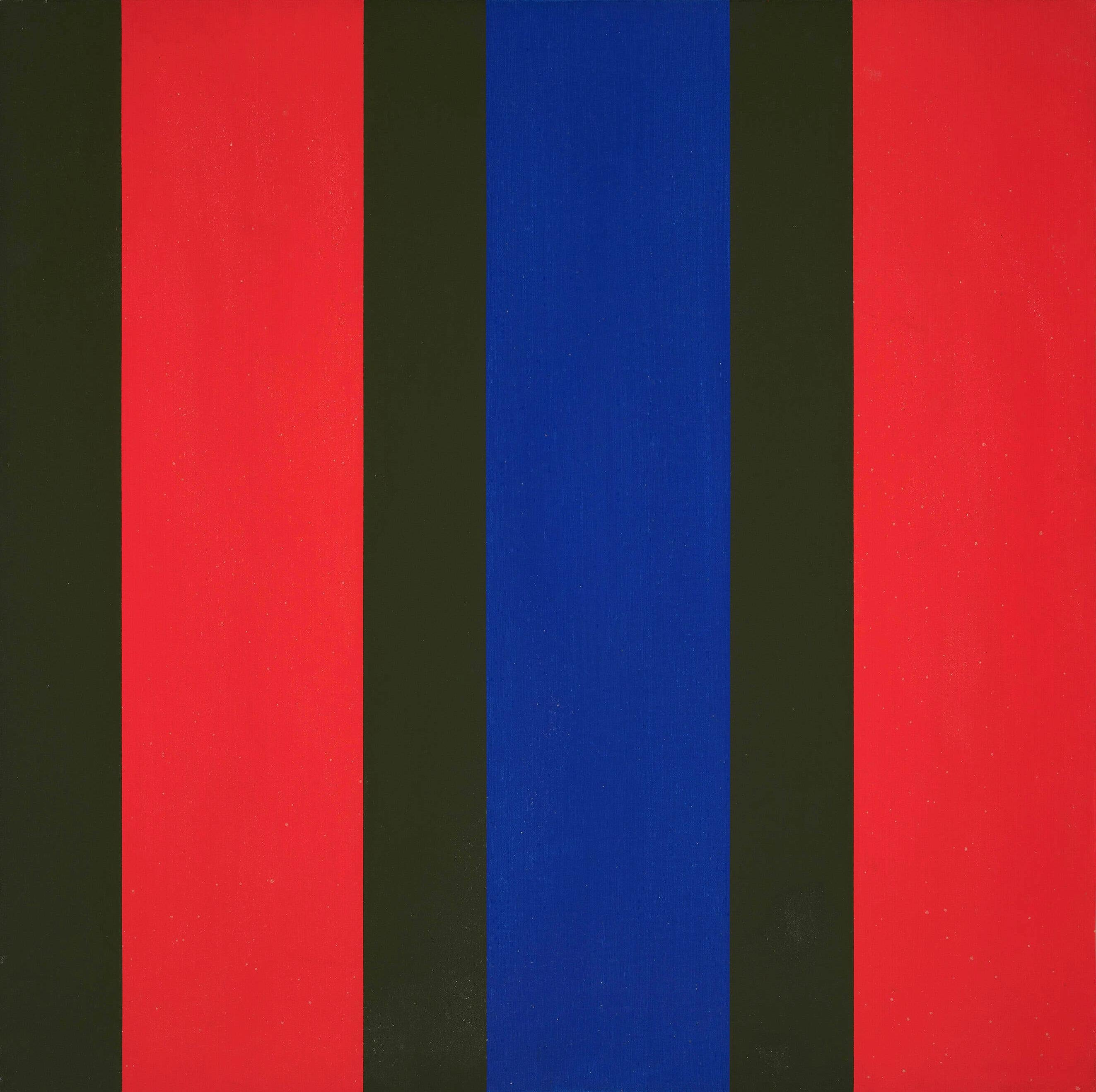 Oli Sihvonen
DK. Vert, écarlate, bleu, vers 1977
Signé et titré au verso
Acrylique sur toile
36 x 36 pouces


Connu pour ses grandes abstractions, Oli AT&Up, originaire de Brooklyn et d'origine finlandaise, a grandi dans le Connecticut. Il a