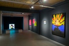 Consumption Diptych, Contemporary Acrylic Mixed Media on Canvas, 2010+