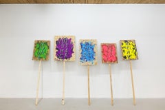 Divide from the Series Protest in D, Contemporary Mixed Media Painting