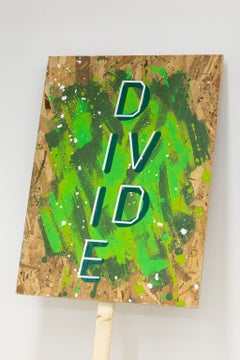 Divide from the Series Protest in D, Contemporary Mixed Media Painting