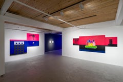 The Flood Diptych, Contemporary Acrylic on Wood Panel, 2010- Unframed