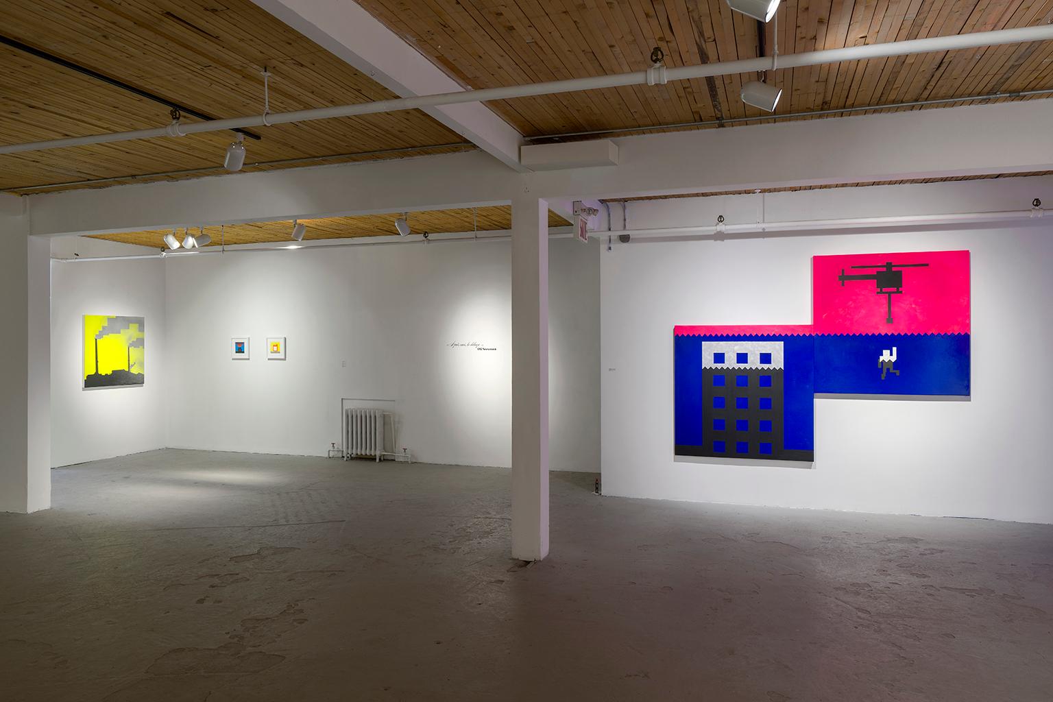 El diluvio (díptico) - Painting Contemporáneo de Oli Sorenson