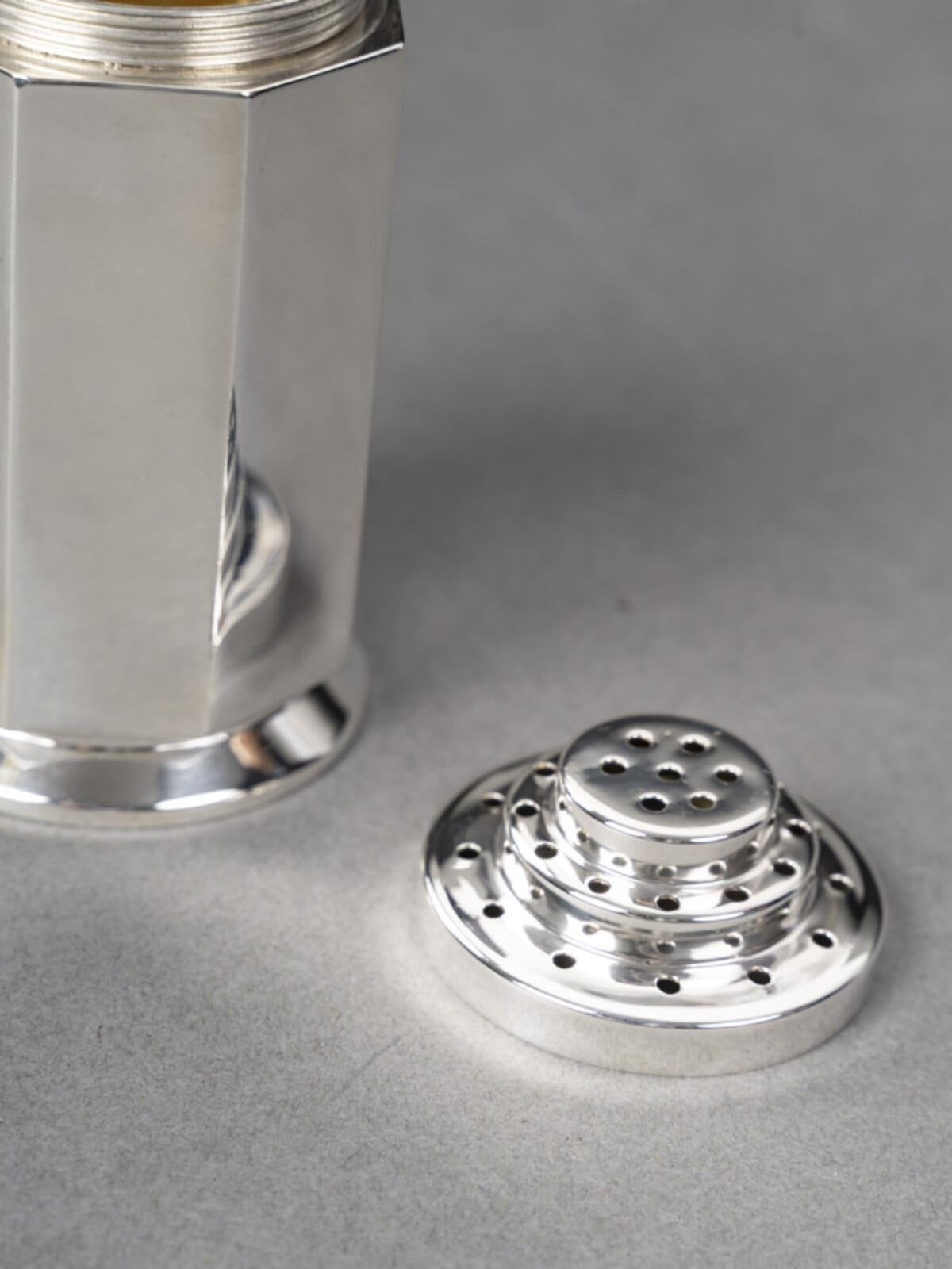 Olier & Caron...Shakers in argento Sterling Periodo ARTDECO 1930 in vendita 3