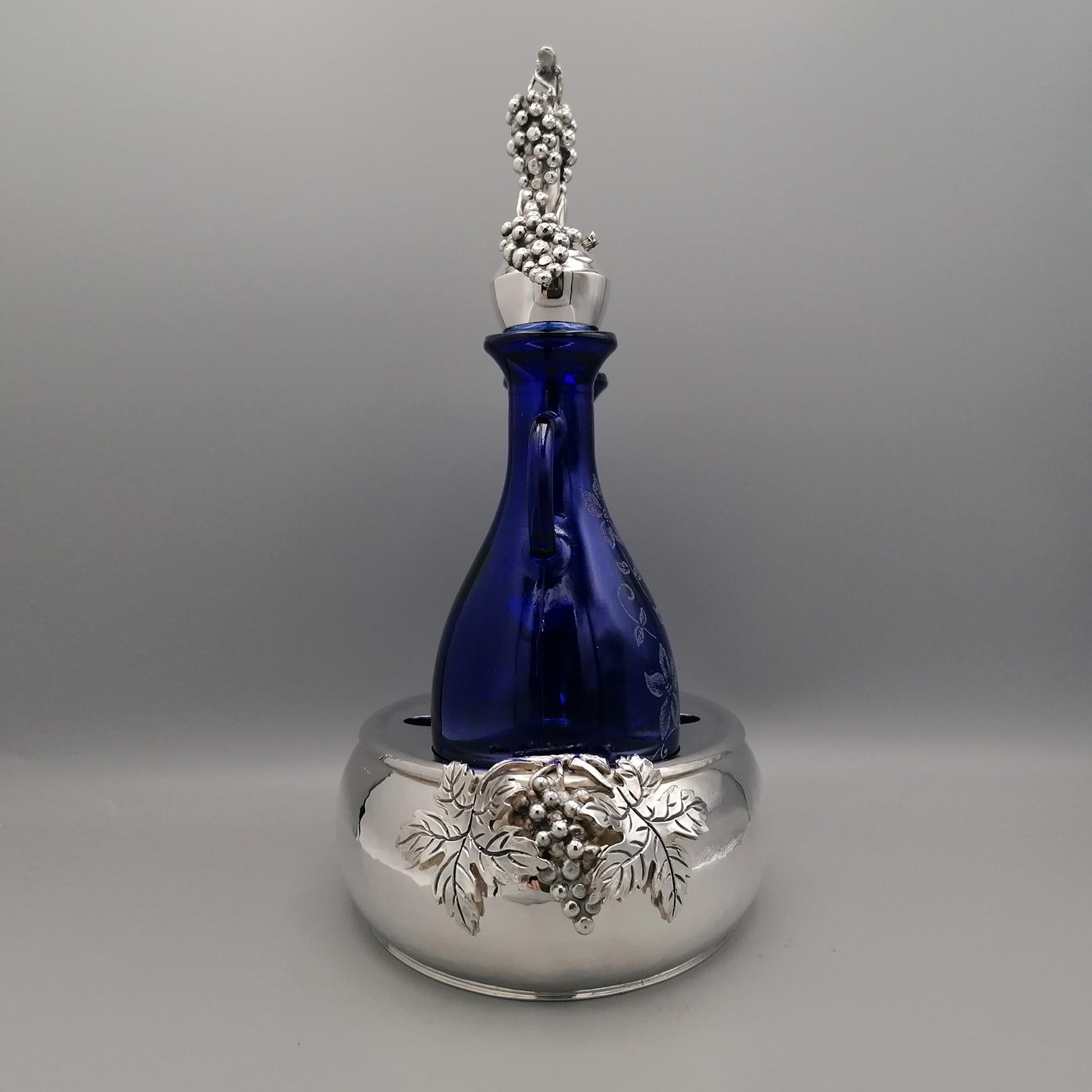 Italian sterling silver oil cruet 800 For Sale 2