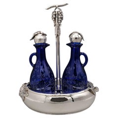 Italian sterling silver oil cruet 800