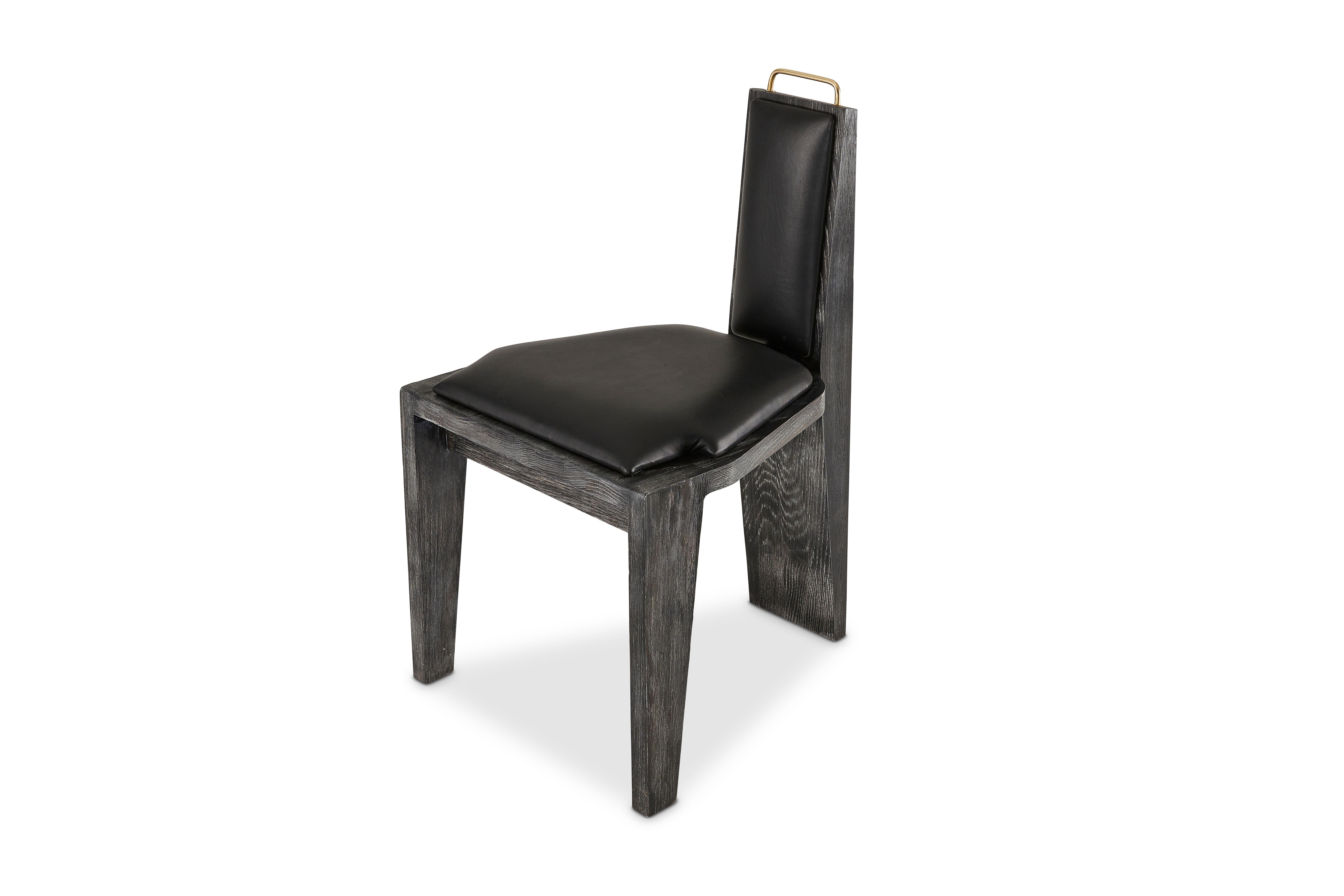 Moderne Chaise de salle à manger Olifant noire par Egg Designs en vente