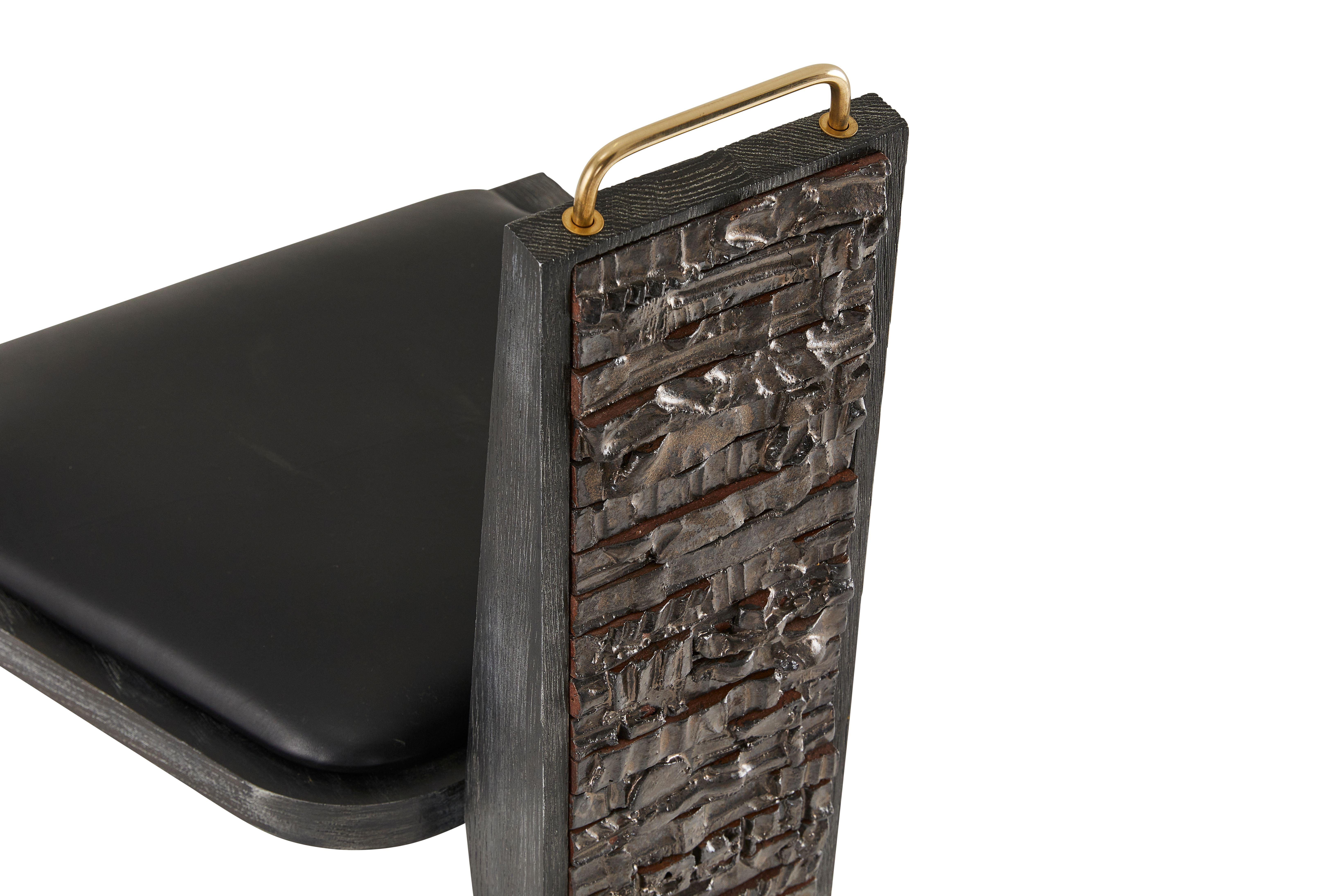 XXIe siècle et contemporain Chaise de salle à manger Olifant noire par Egg Designs en vente
