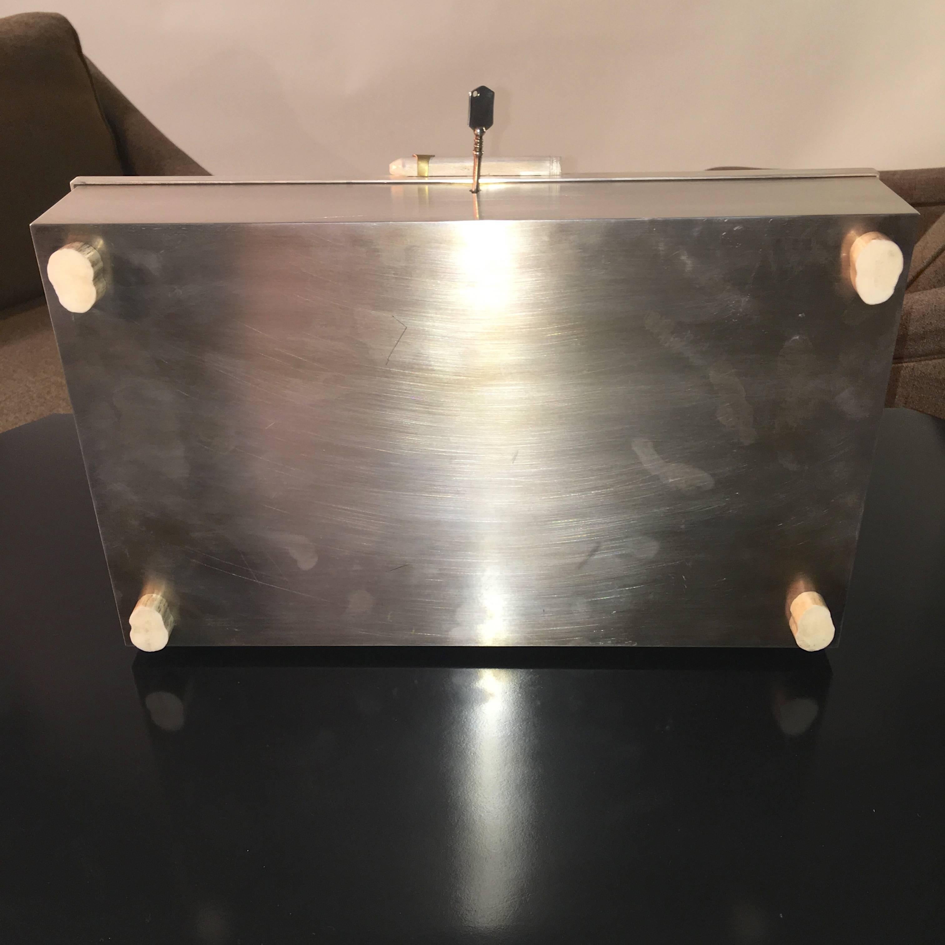 Oligarch Size Sterling Silver Humidor For Sale 6