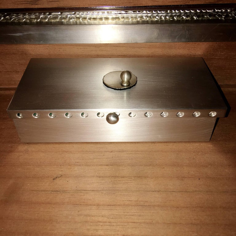 Oligarch Size Sterling Silver Humidor For Sale 1