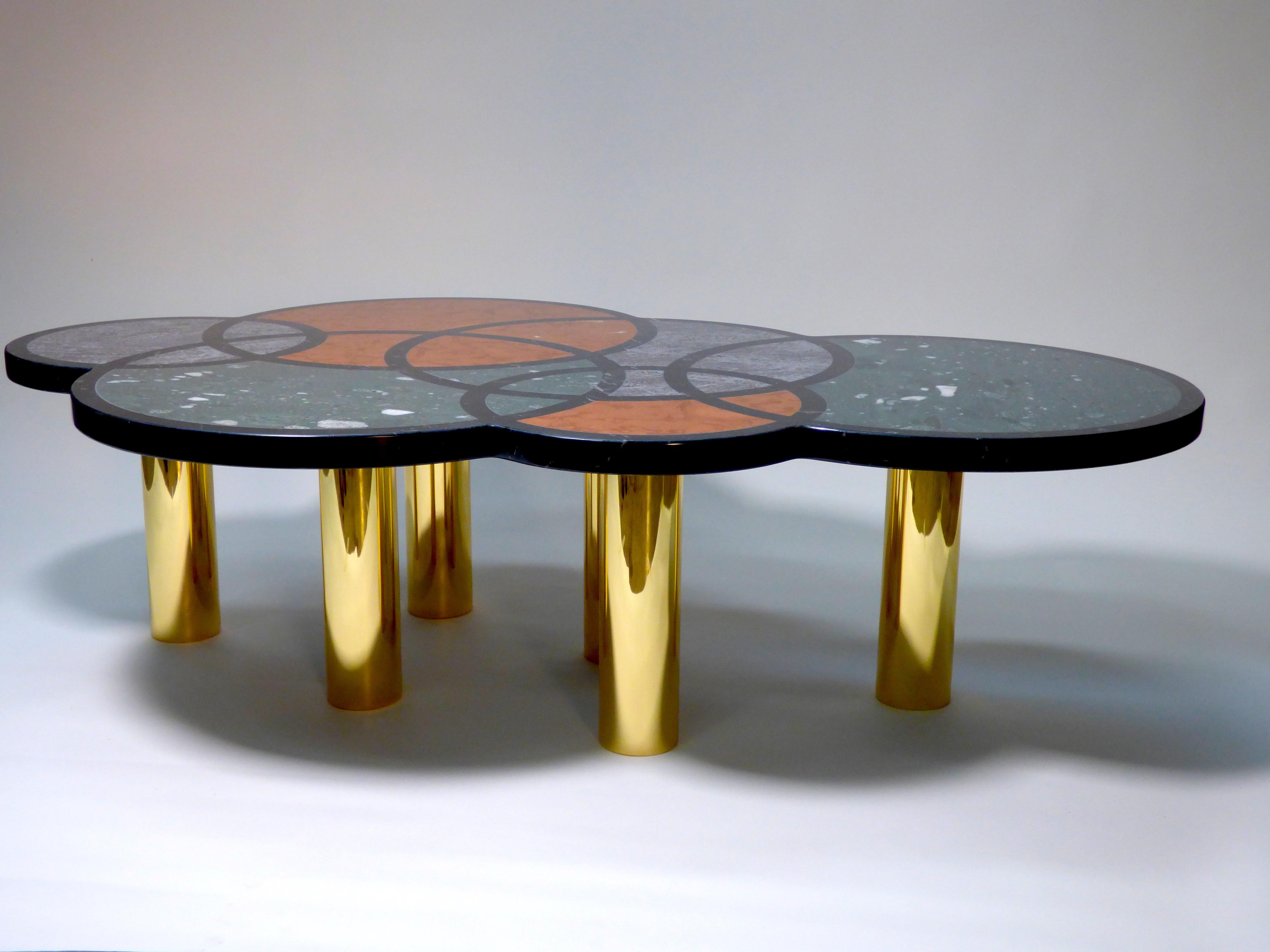 Laiton Table basse Olimpia modèle par Studio Superego, Italie en vente