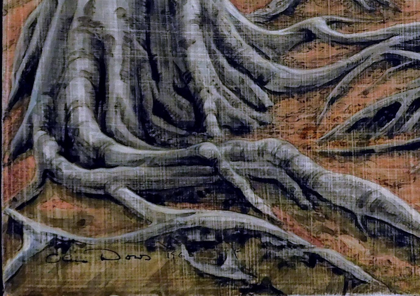 Pintura al temple surrealista de Olin Dows. en venta 1