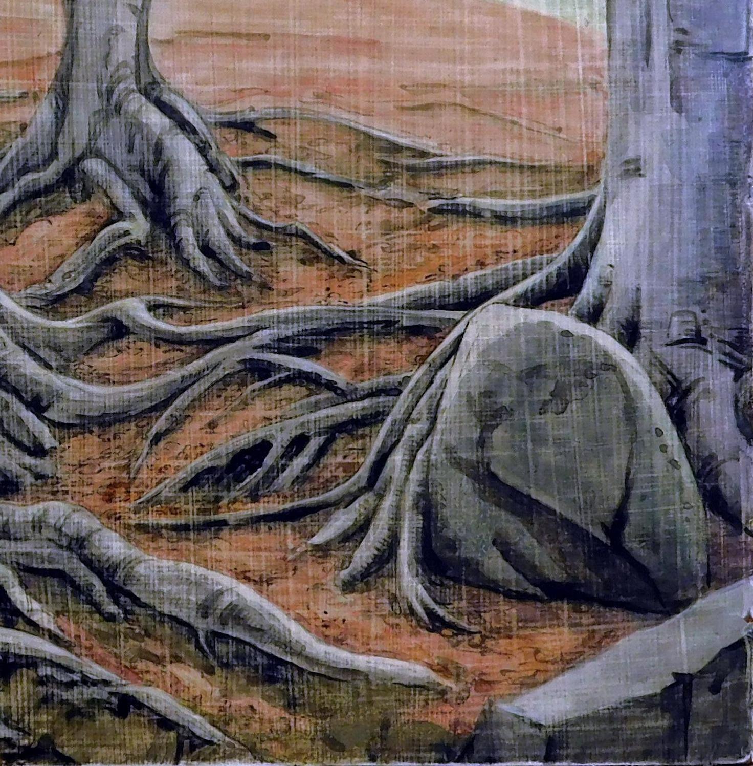 Pintura al temple surrealista de Olin Dows. en venta 2