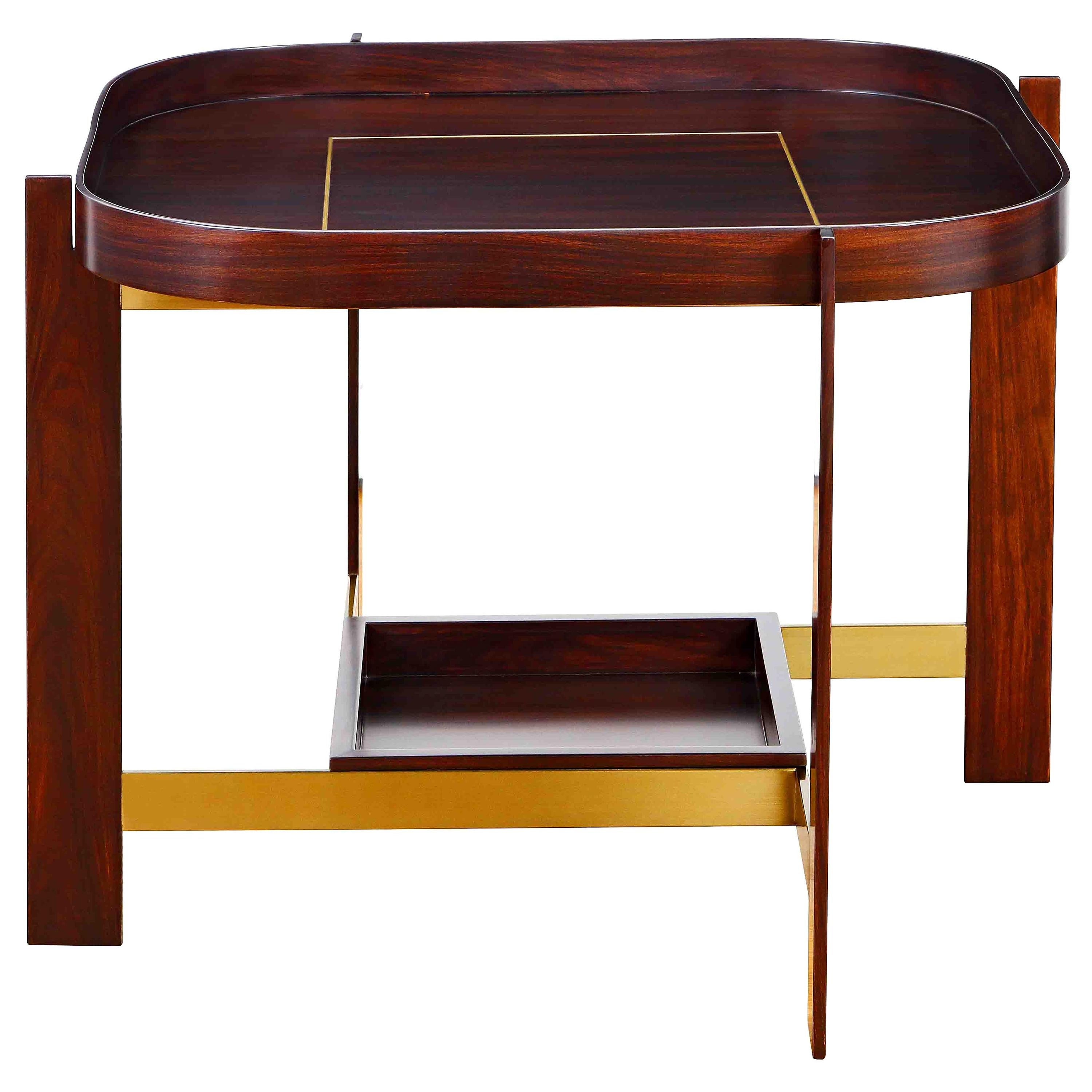 "OLINDA" Mesa auxiliar contemporánea de madera de Pau Ferro por Janete Costa en venta