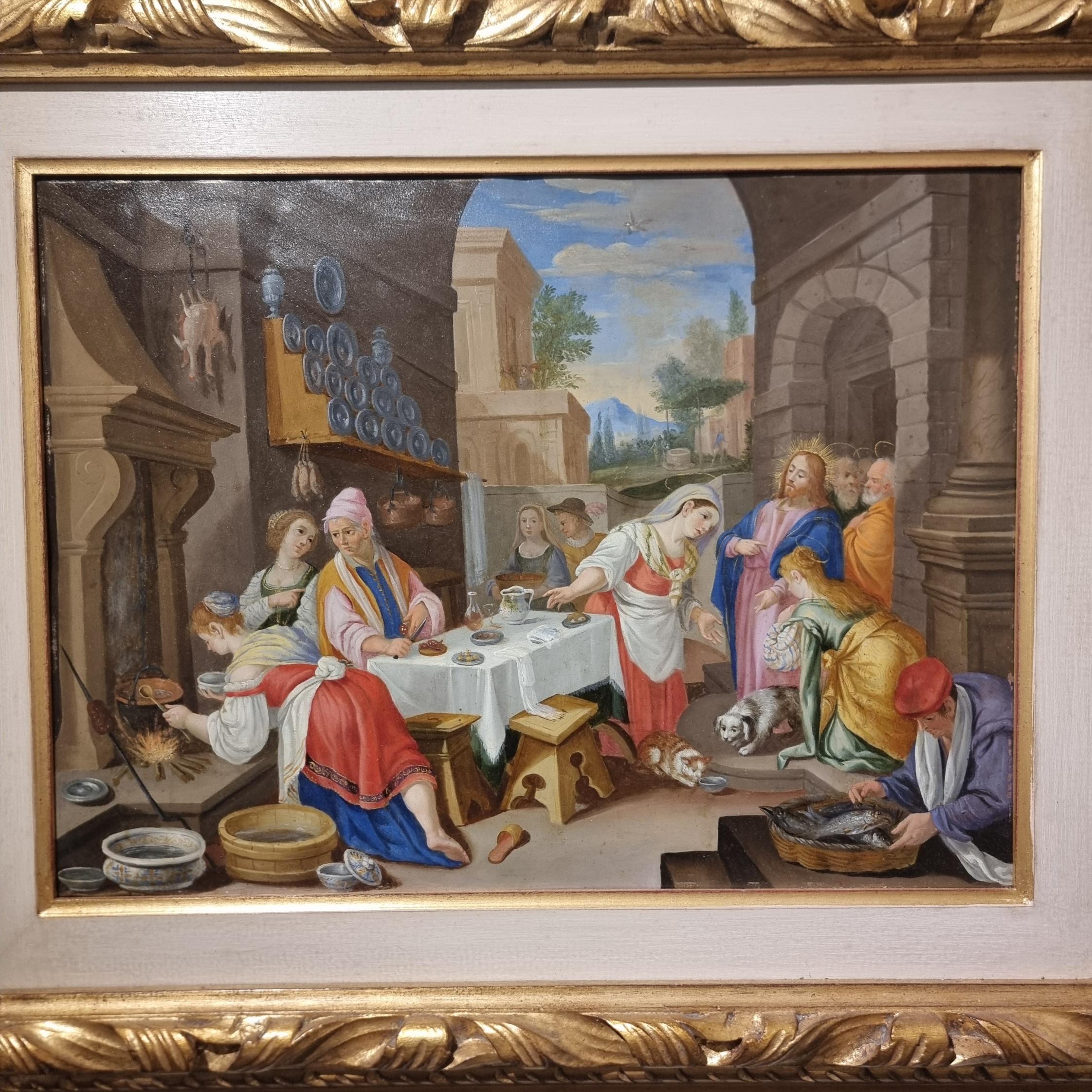 800 óleo sobre cobre Cristo en casa de Marta con María y Lázaro - Una obra de rara belleza

El óleo sobre cobre de 1800 Cristo en casa de Marta con María y Lázaro es una extraordinaria obra de arte sacro, que combina espiritualidad y refinamiento.