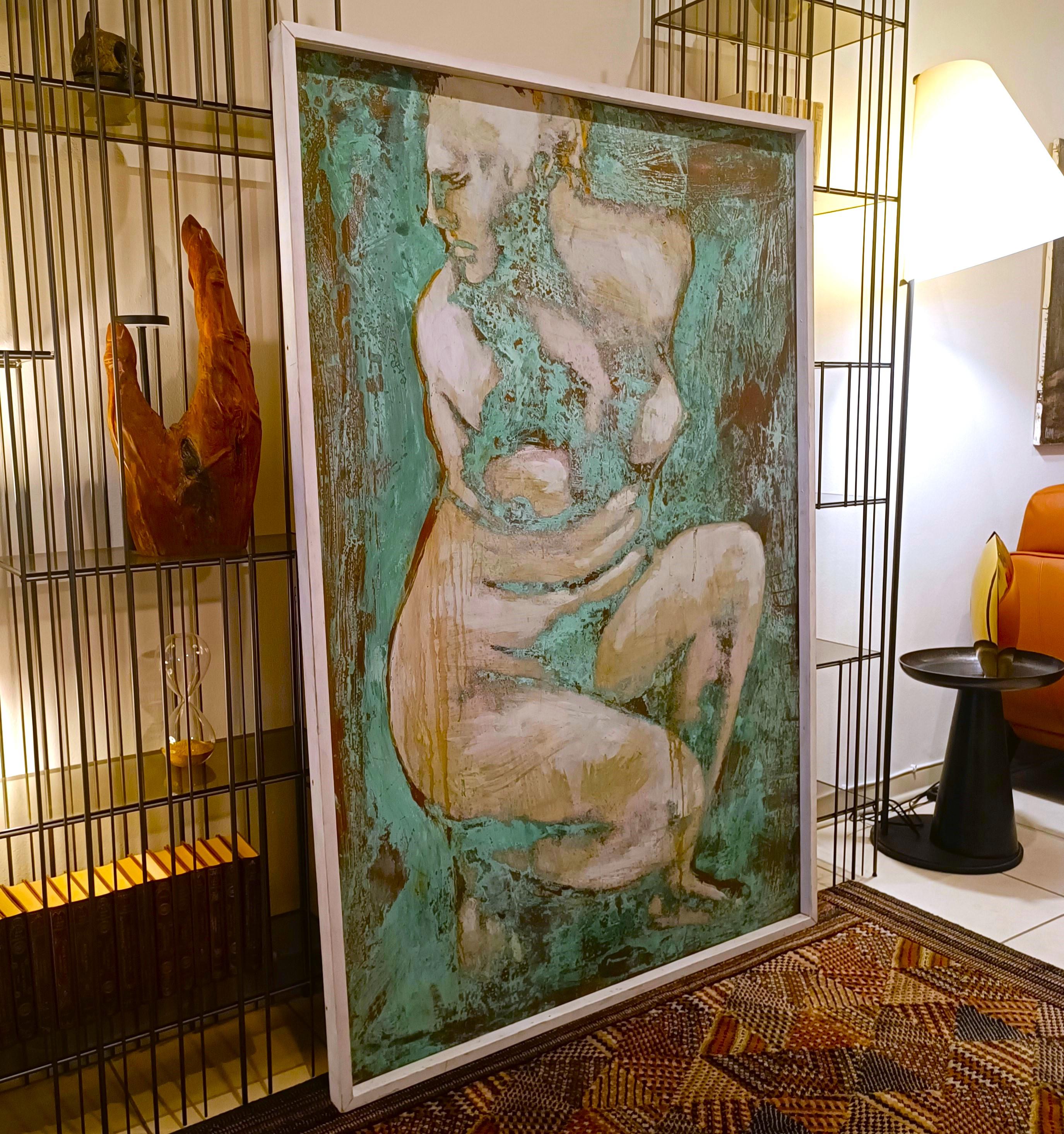 Óleo sobre cobre oxidado 