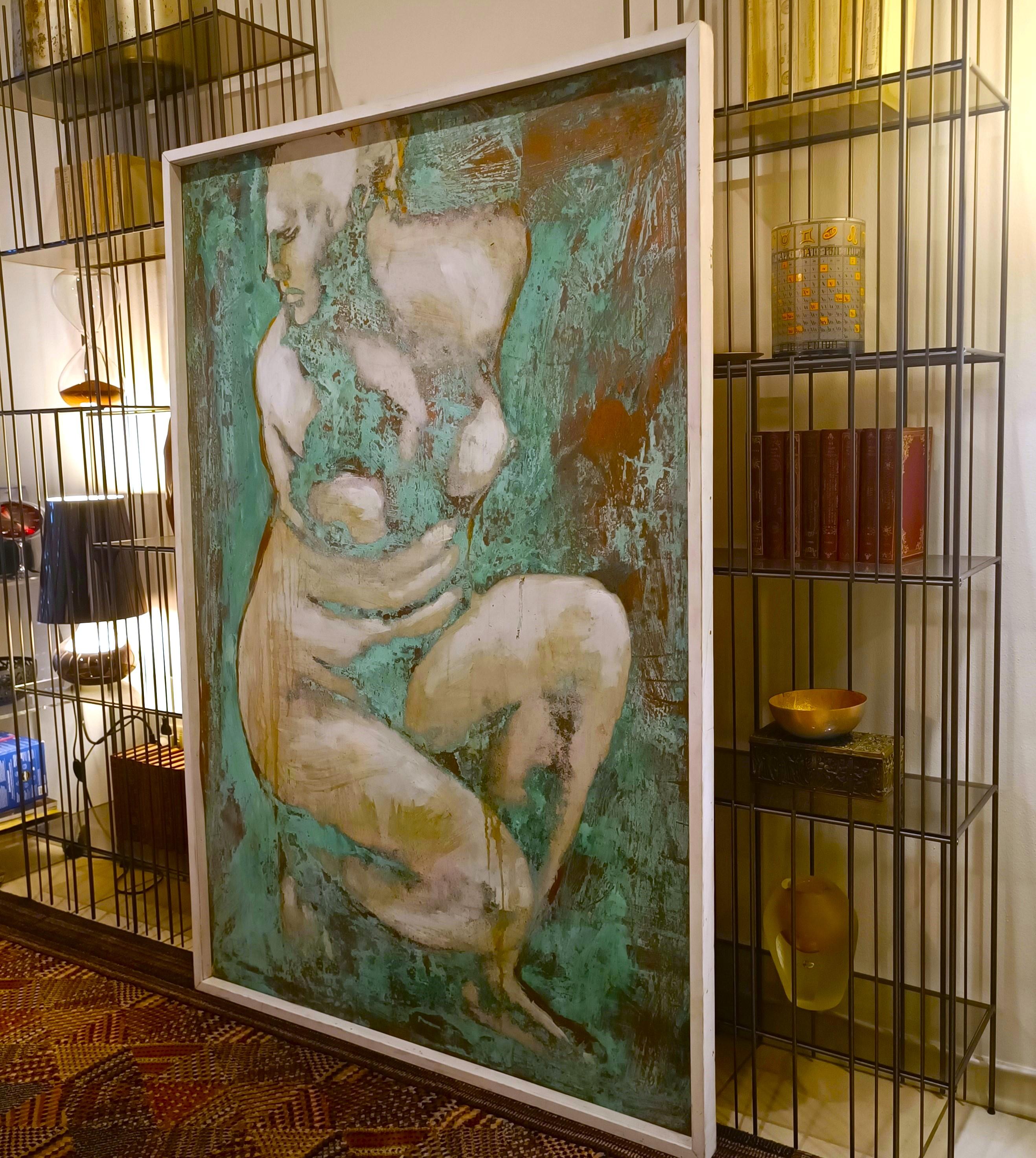 Óleo sobre cobre oxidado 
