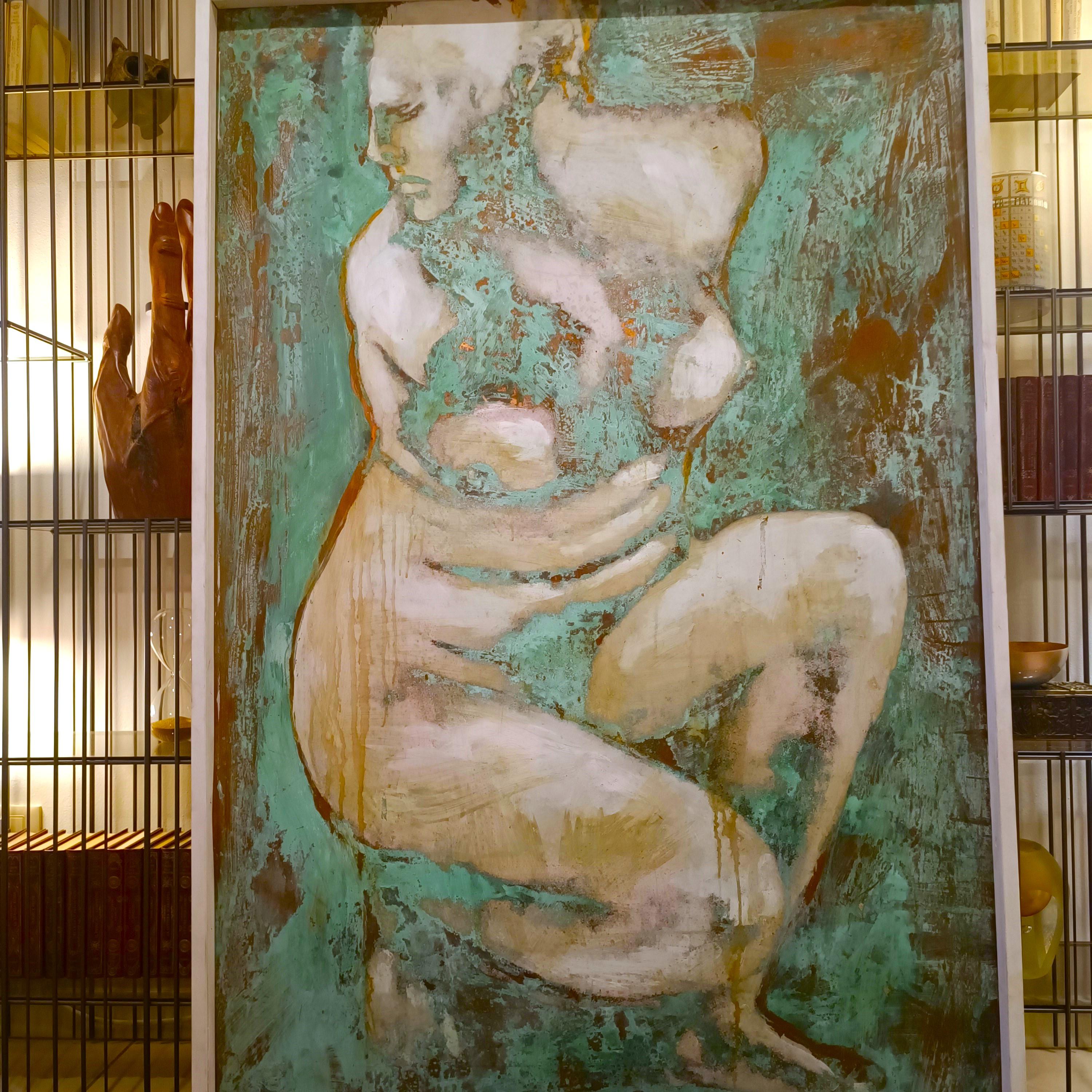 Óleo sobre cobre oxidado 